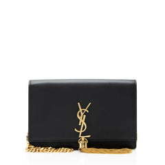 Saint Laurent Calfskin Monogram Kate Tassel Chain Wallet