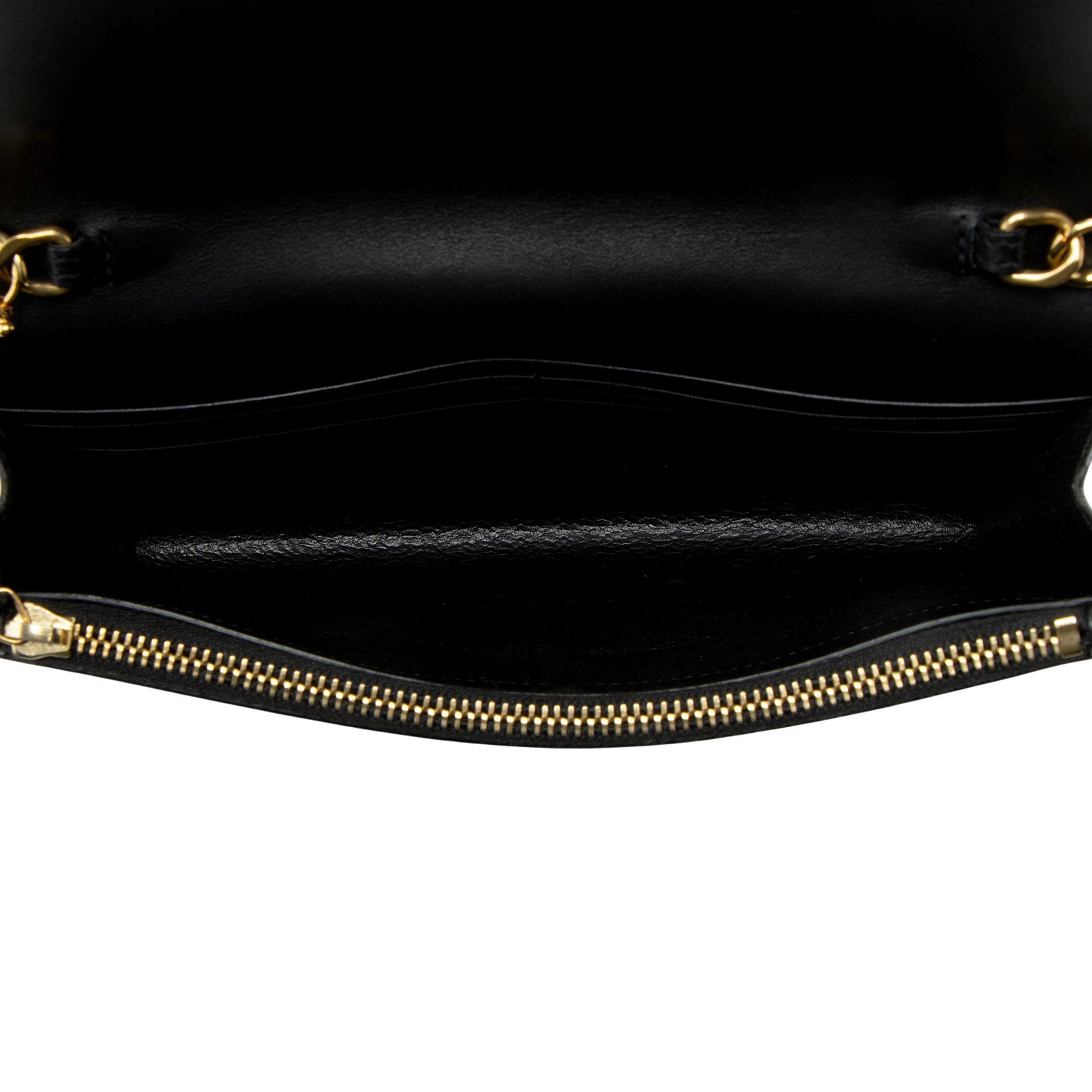 Saint Laurent Calfskin Monogram Kate Tassel Chain Wallet