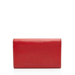 Saint Laurent Calfskin Monogram Kate Chain Wallet