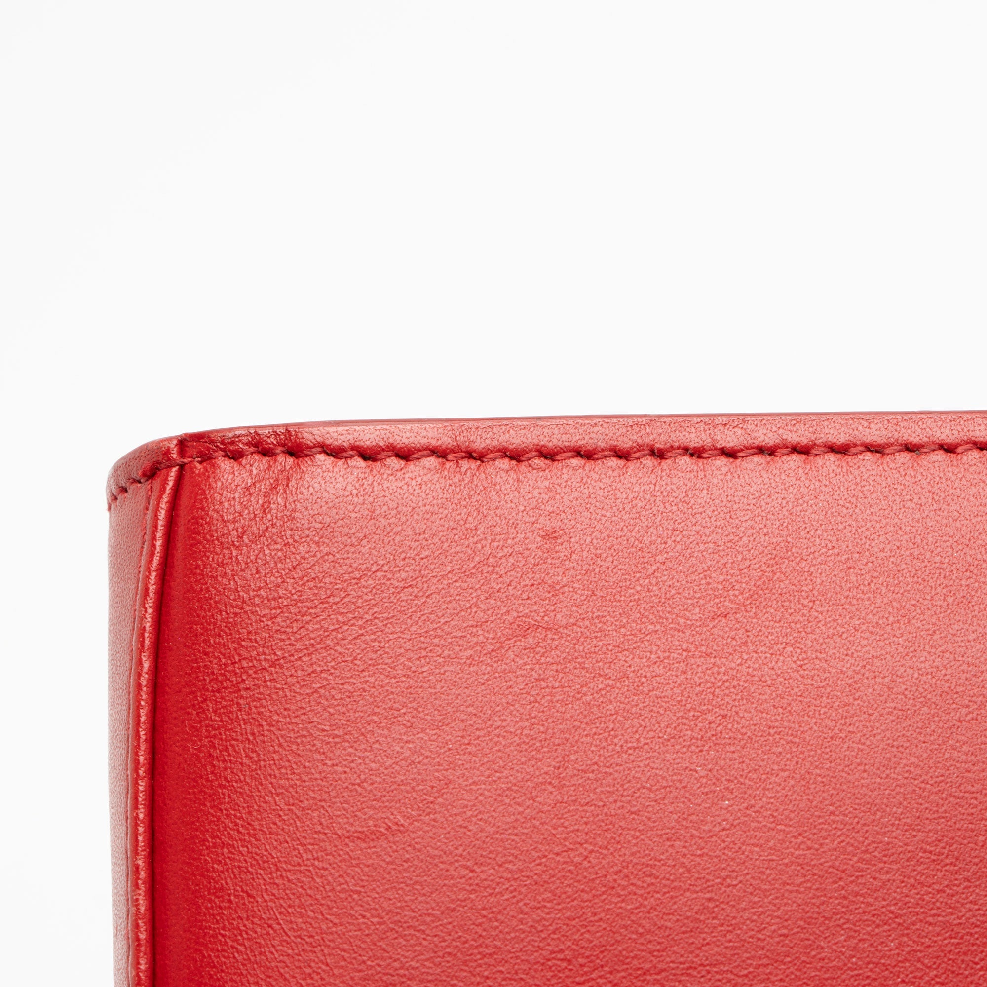 Saint Laurent Calfskin Monogram Kate Chain Wallet