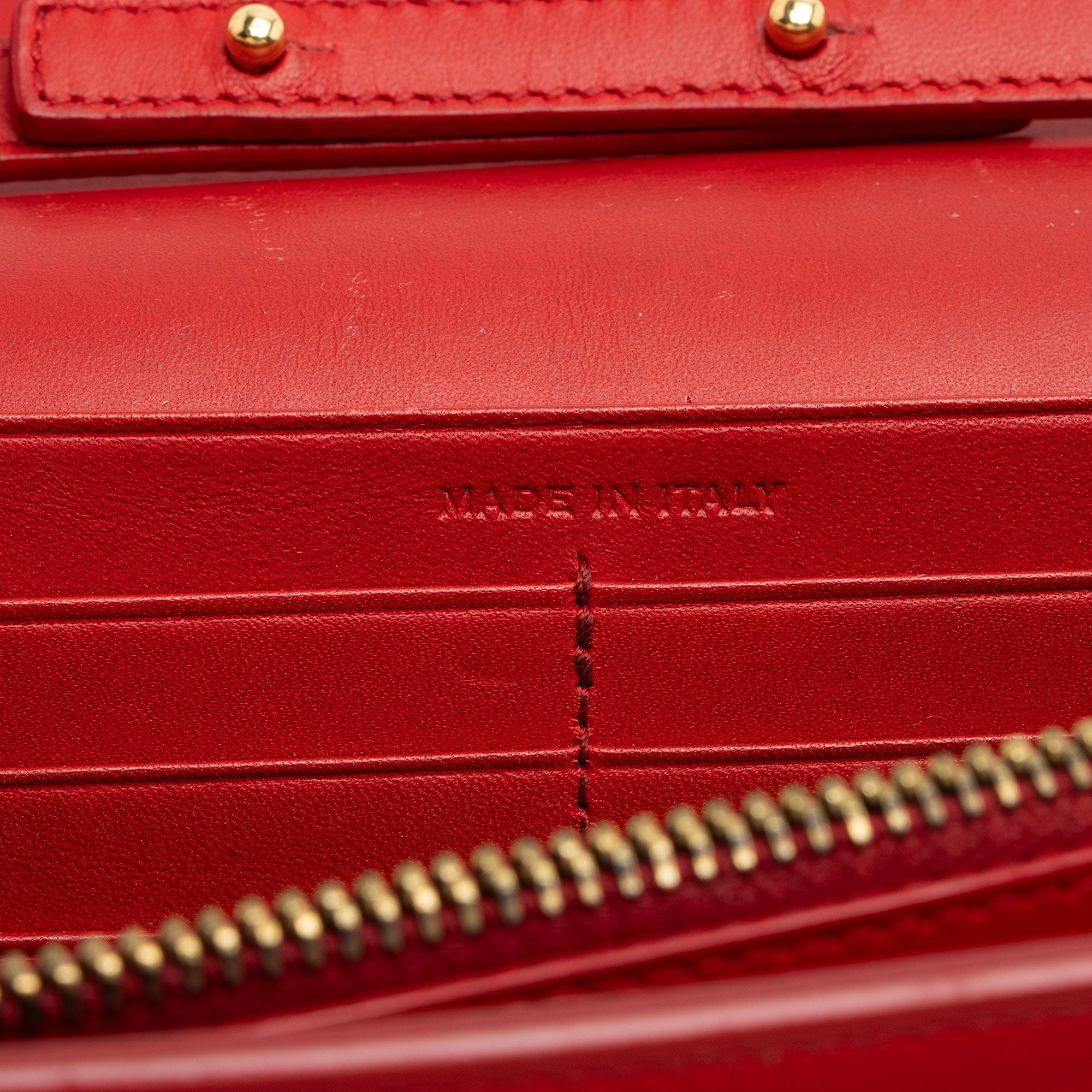 Saint Laurent Calfskin Monogram Kate Chain Wallet
