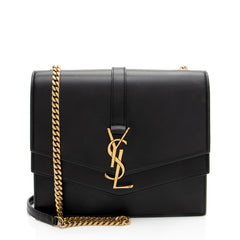 Saint Laurent Calfskin Monogram Sulpice Medium Shoulder Bag