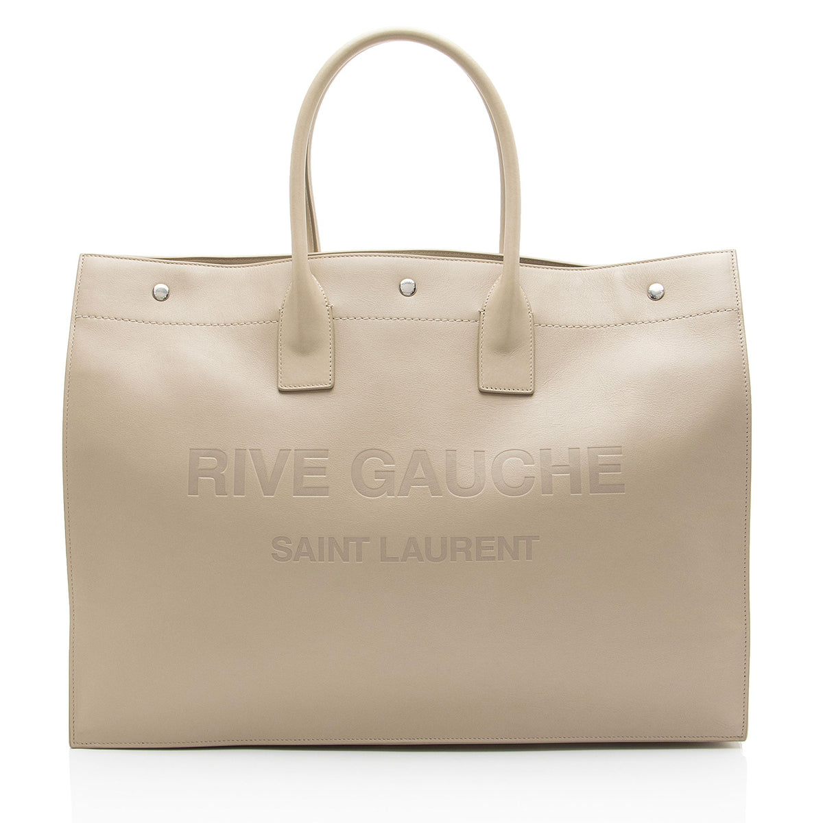 Saint Laurent Calfskin Rive Gauche Large Tote