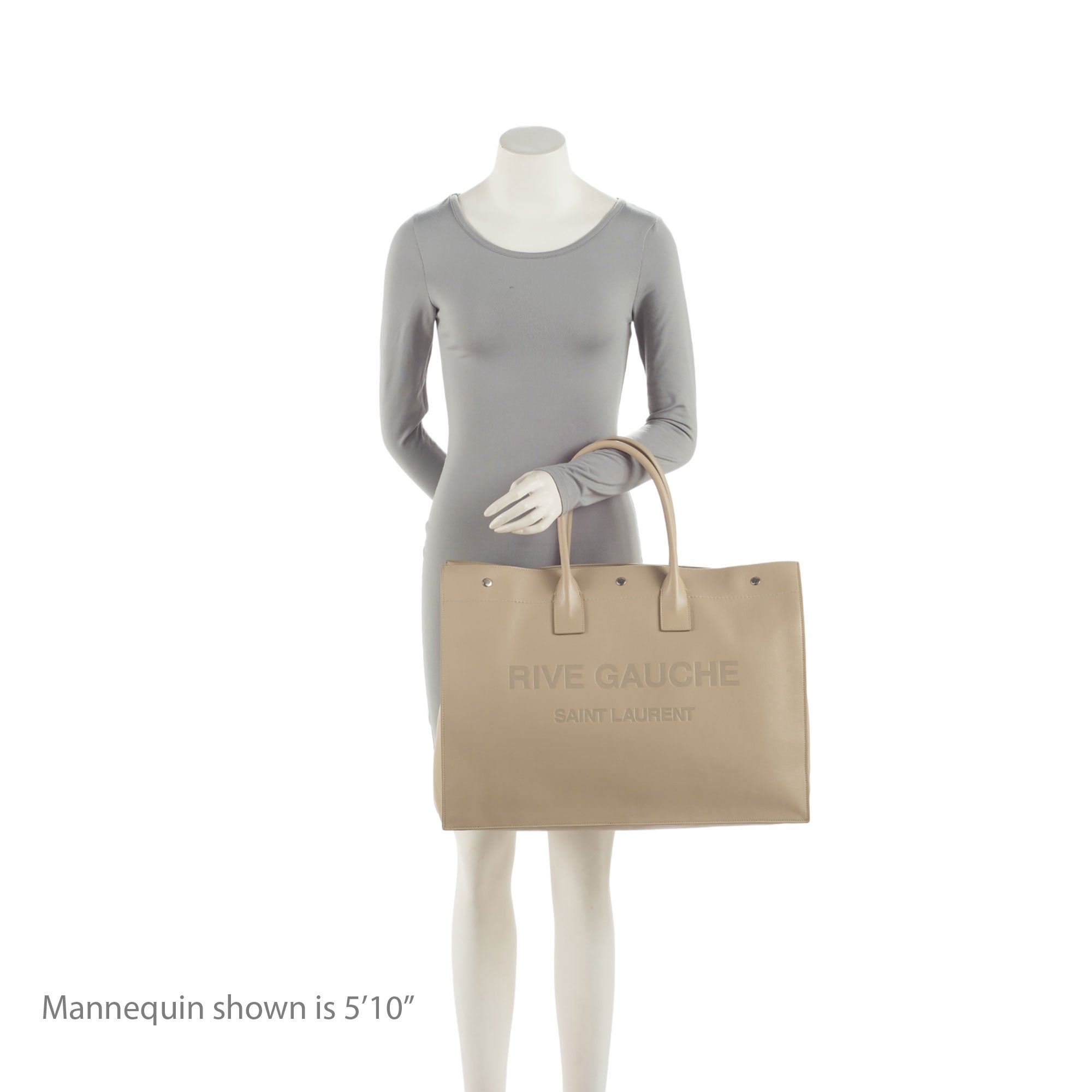 Saint Laurent Calfskin Rive Gauche Large Tote