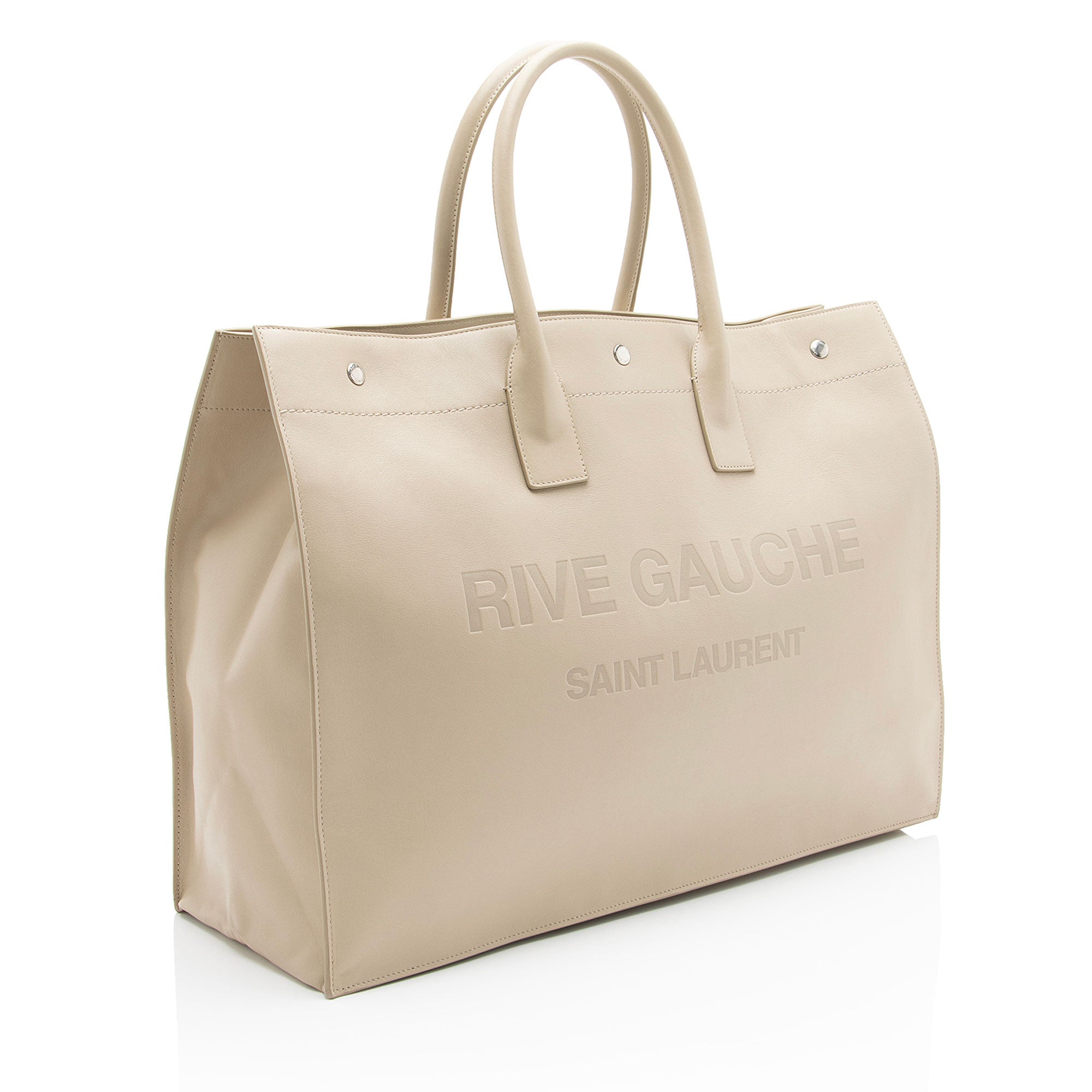 Saint Laurent Calfskin Rive Gauche Large Tote