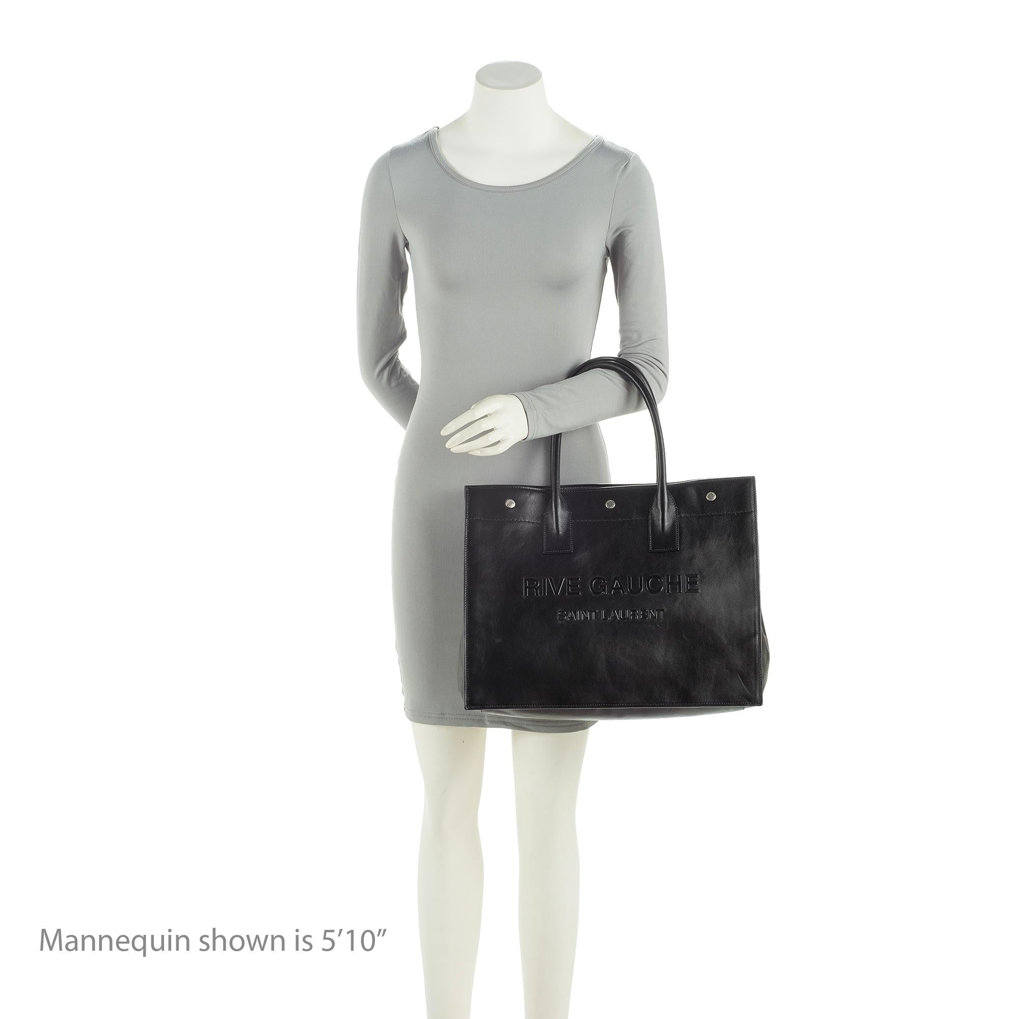 Saint Laurent Calfskin Rive Gauche Small Tote