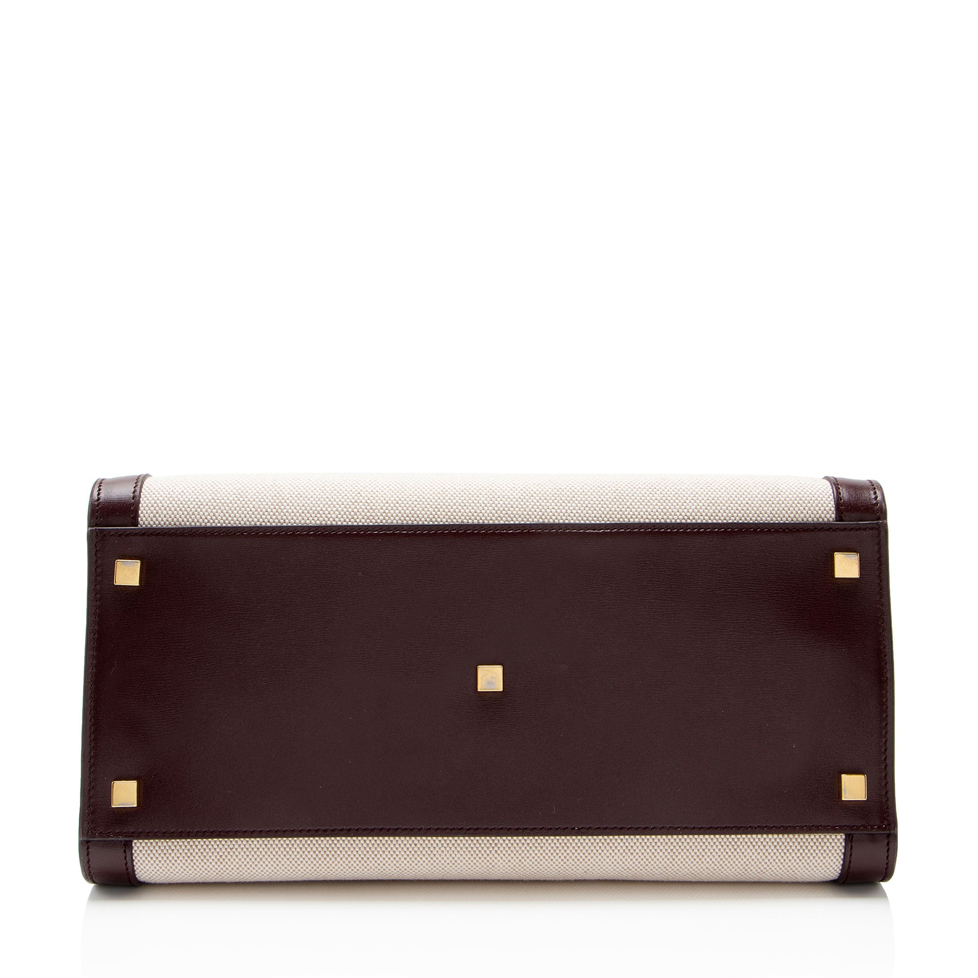 Saint Laurent Canvas Calfskin Monogram Uptown Medium Tote