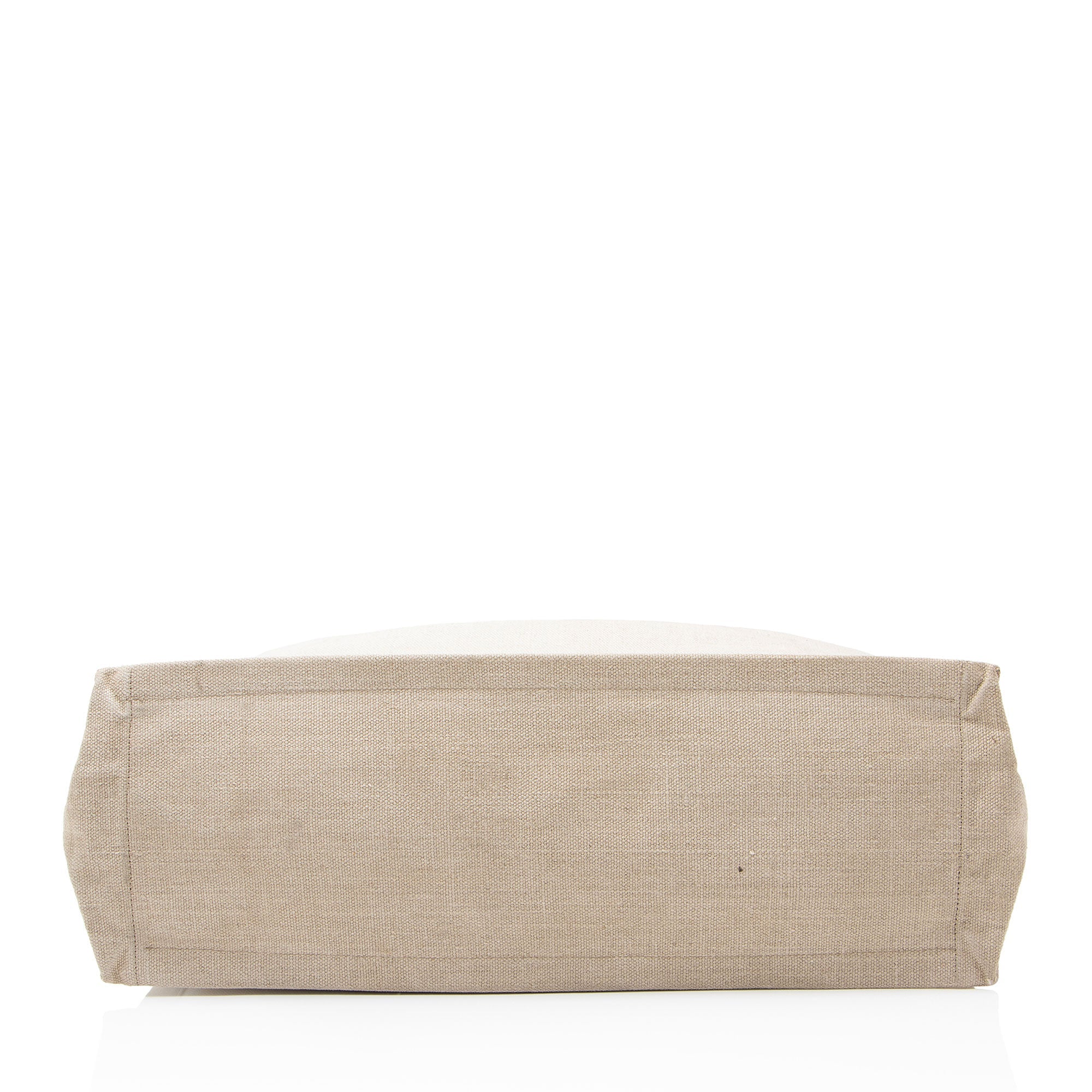 Saint Laurent Canvas Calfskin Rive Gauche Large Tote