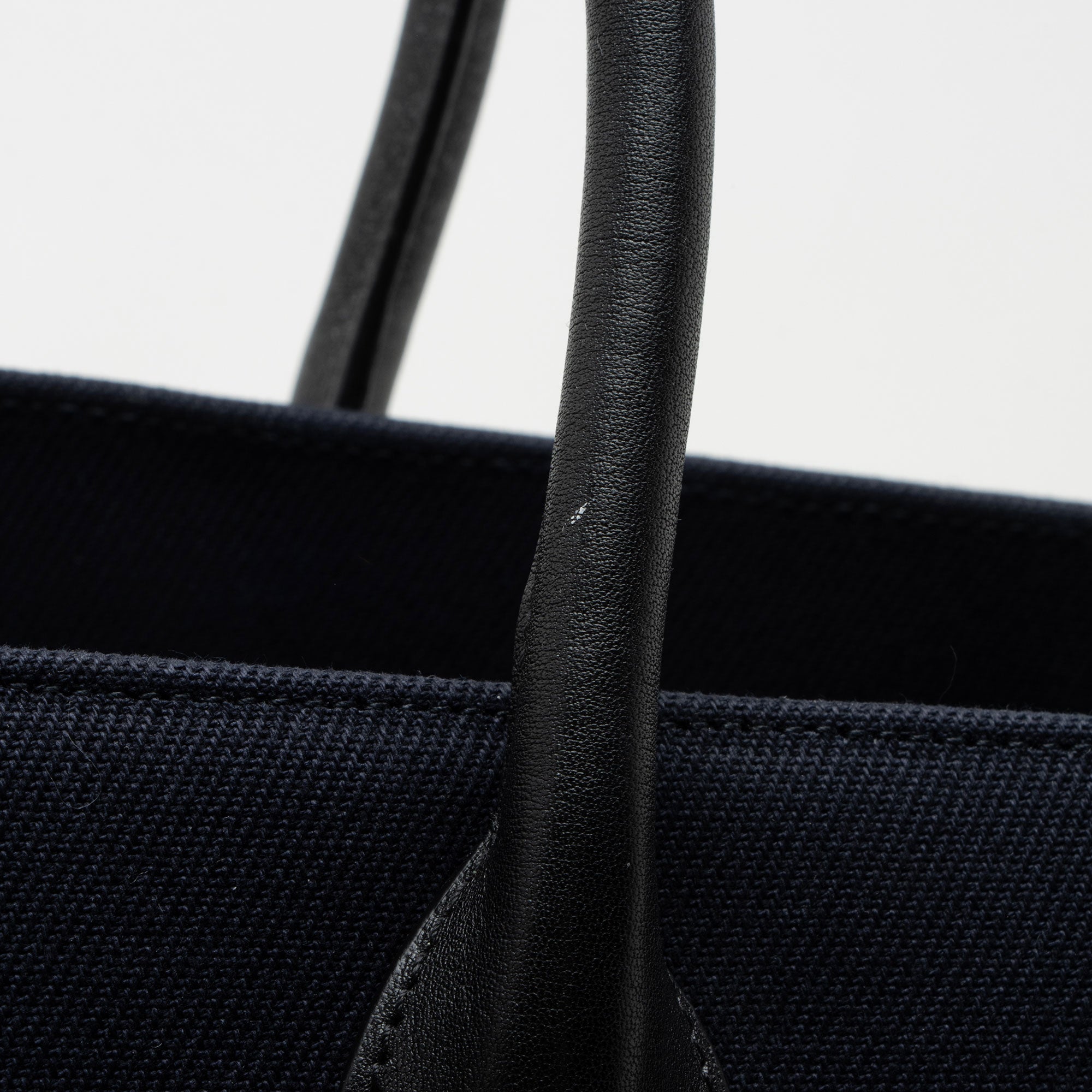 Saint Laurent Canvas Calfskin Rive Gauche Large Tote