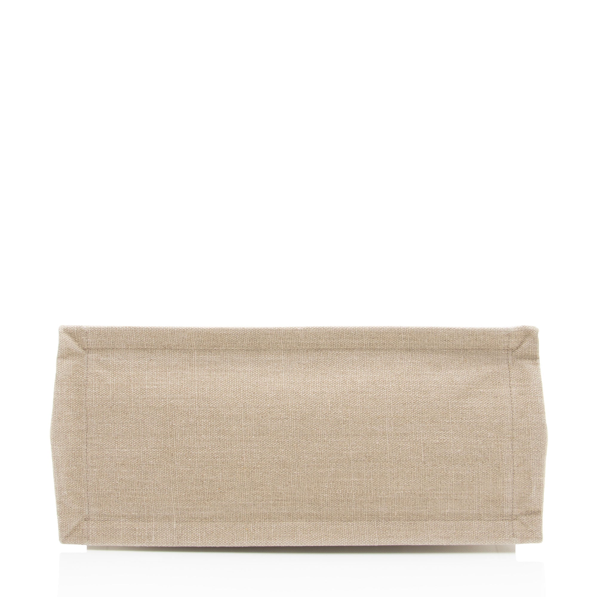 Saint Laurent Canvas Calfskin Rive Gauche Small Tote
