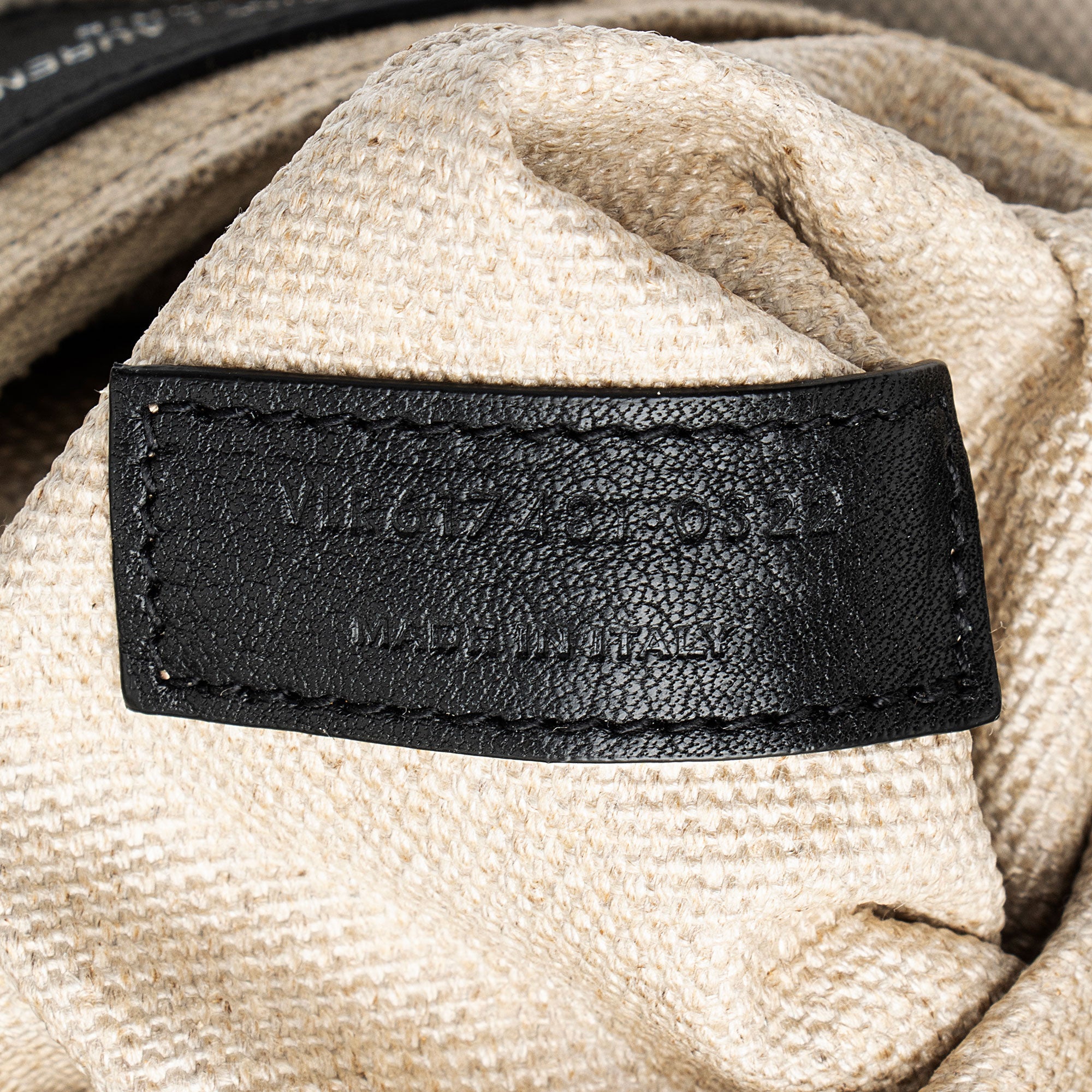Saint Laurent Canvas Calfskin Rive Gauche Small Tote