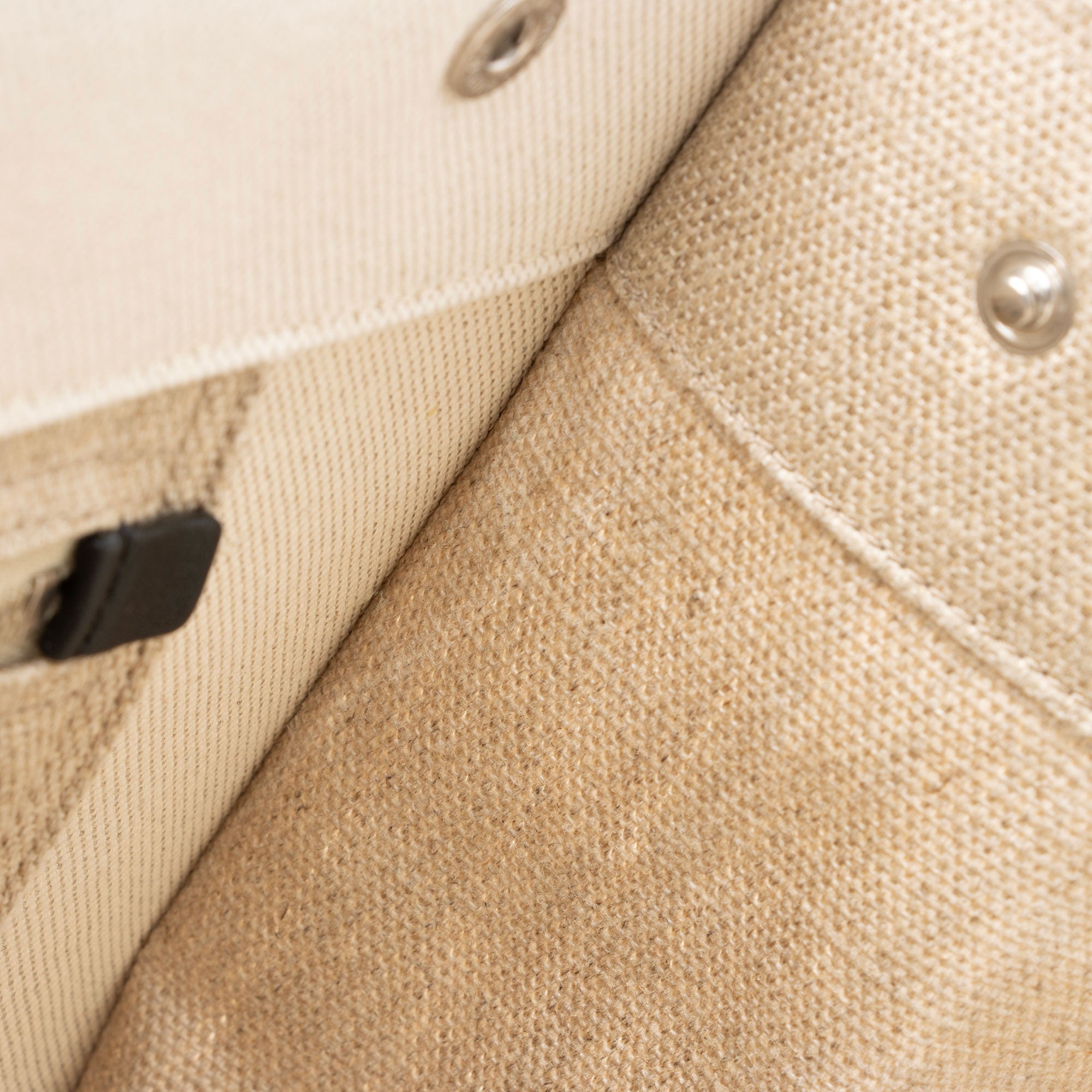 Saint Laurent Canvas Calfskin Rive Gauche Small Tote