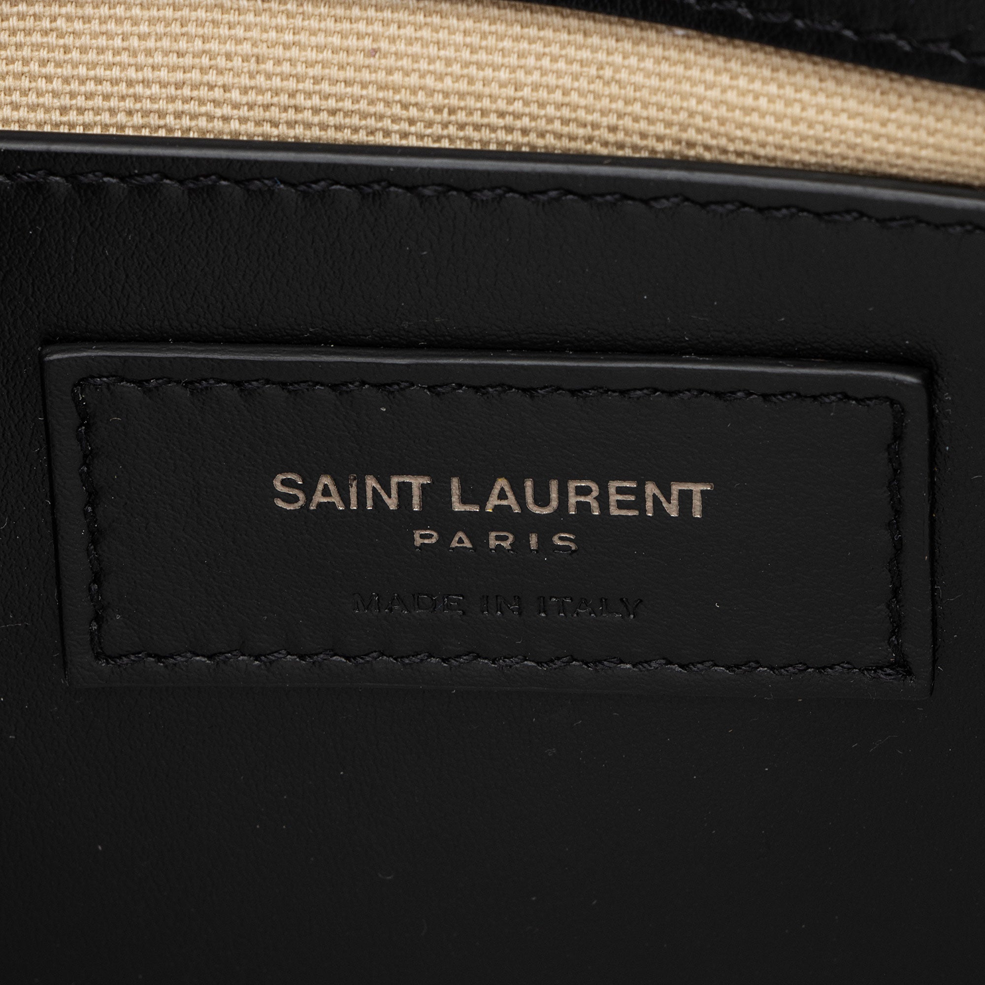 Saint Laurent Canvas Printed Monogram Kate Shoulder Bag
