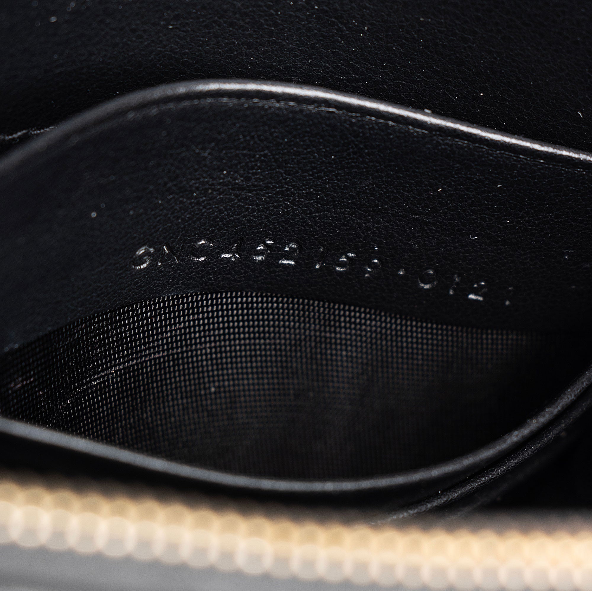 Saint Laurent Croc Embossed Leather Monogram Kate Tassel Chain Wallet