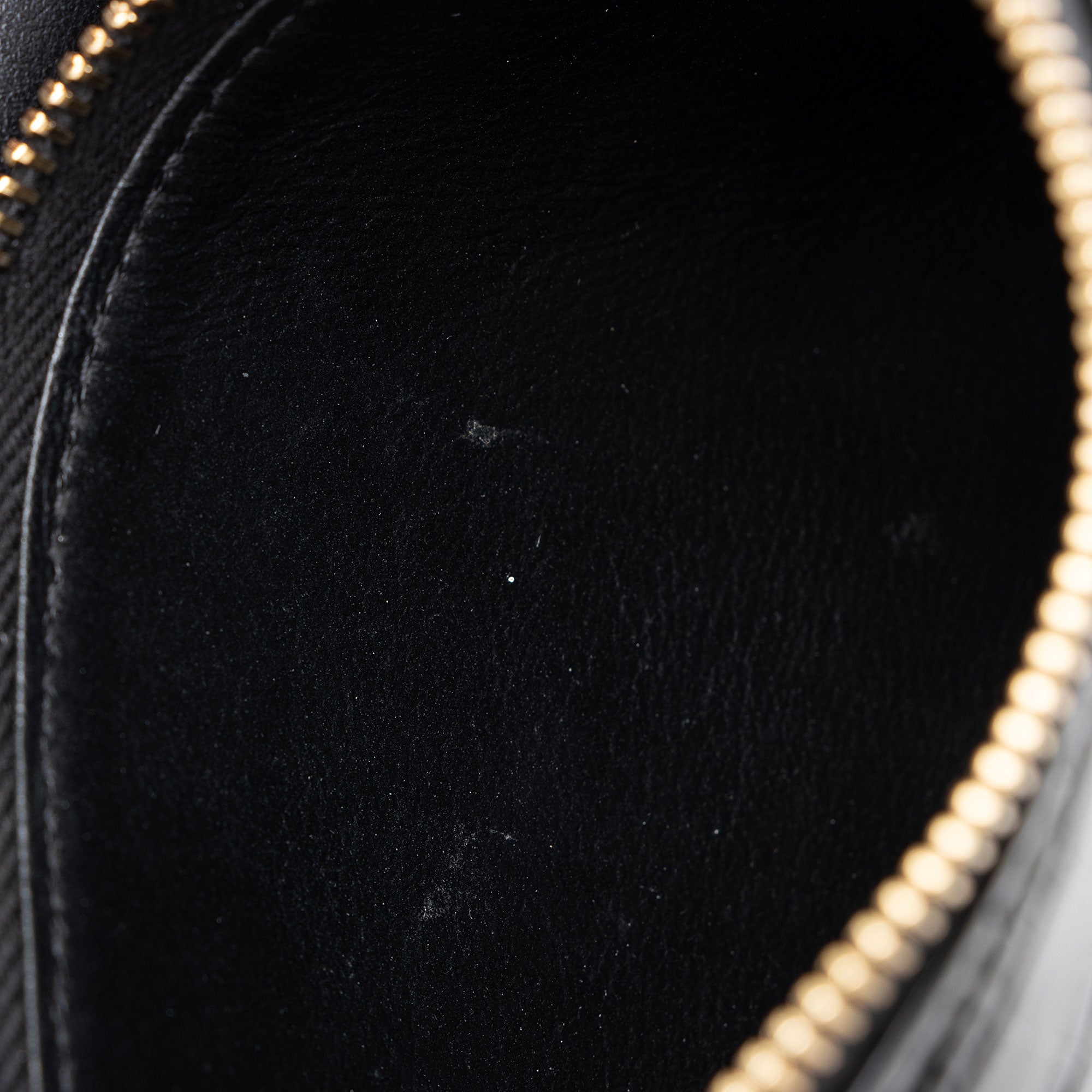 Saint Laurent Croc Embossed Leather Monogram Kate Tassel Chain Wallet