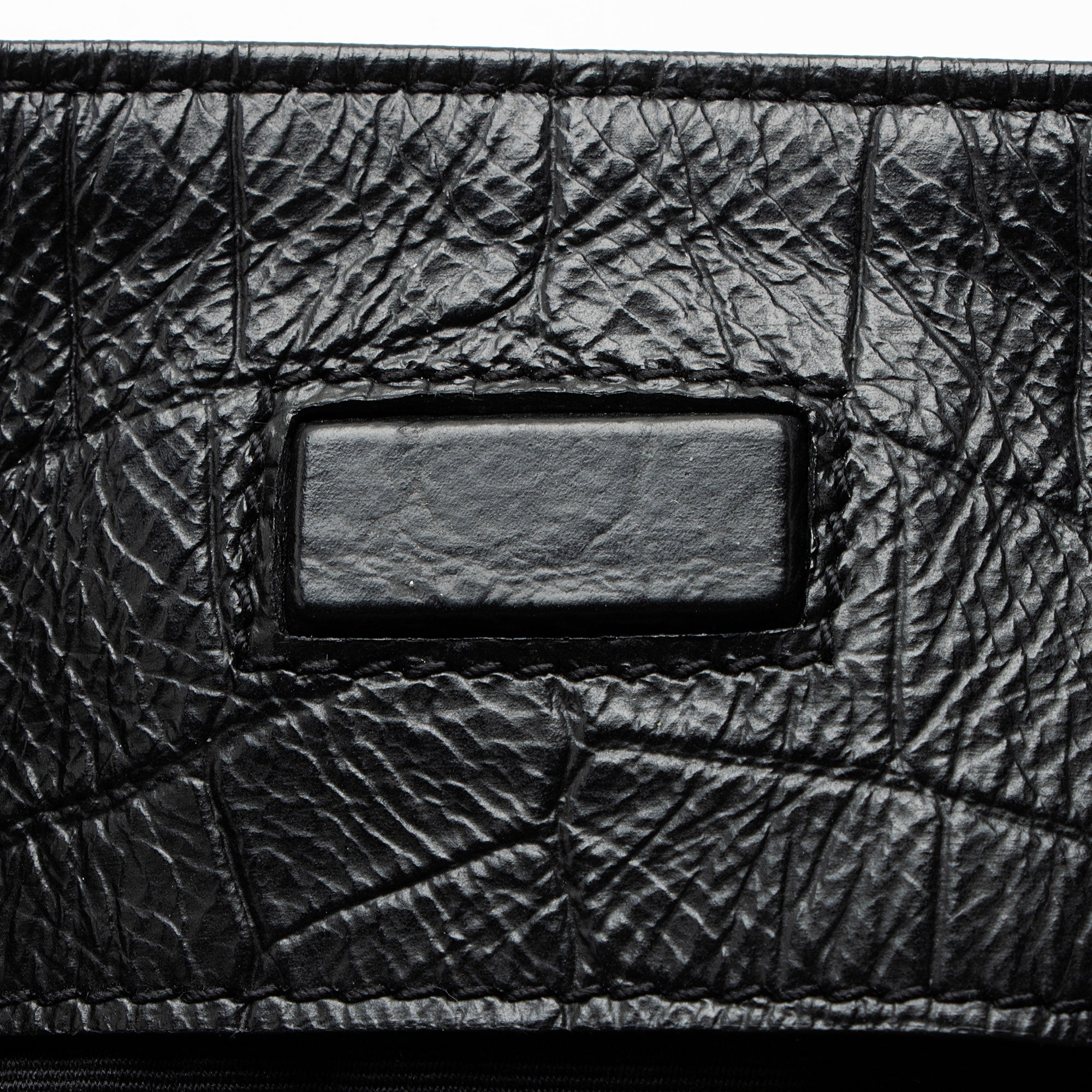Saint Laurent Croc Embossed Leather Monogram Niki Large Shopping Tote