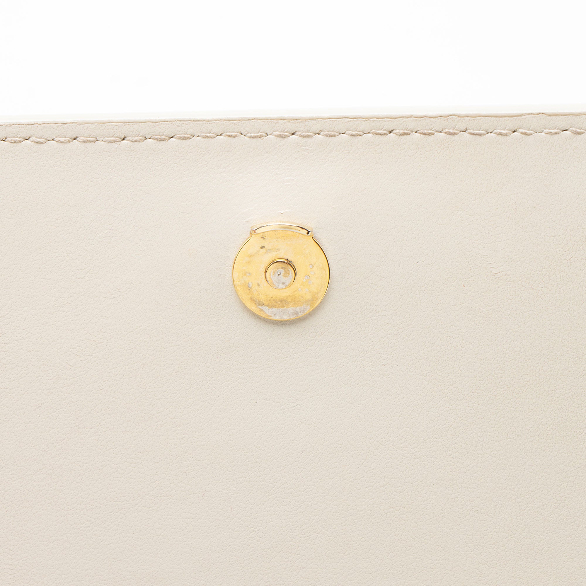Saint Laurent Croc Embossed Leather Monogram Sunset Chain Wallet