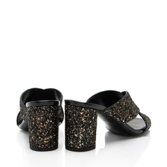 Saint Laurent Glitter Loulou Mule Sandals - Size 6 / 36