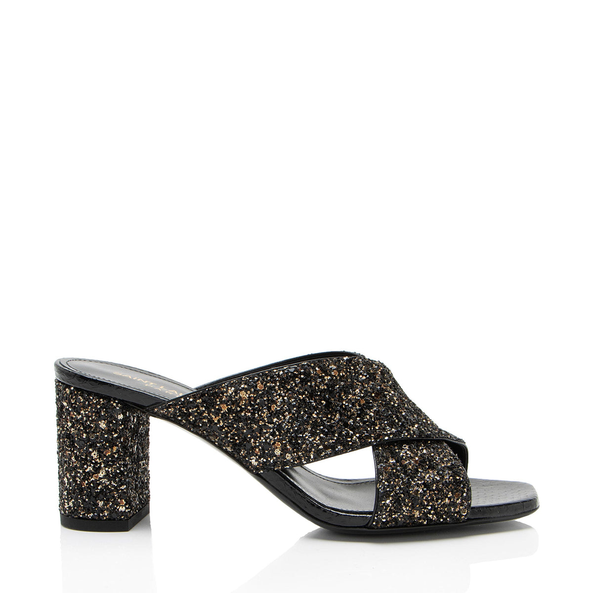 Saint Laurent Glitter Loulou Mule Sandals - Size 6 / 36