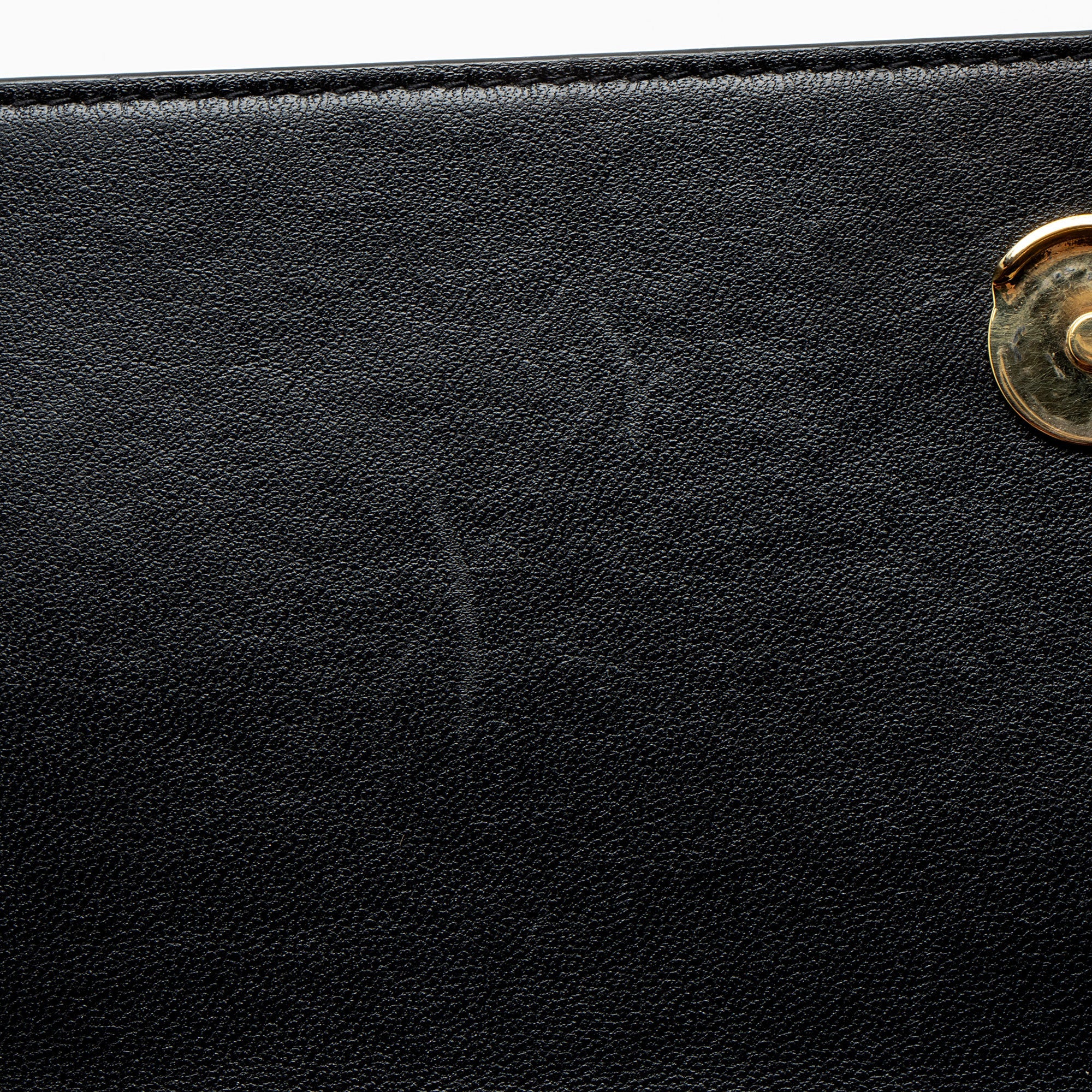 Saint Laurent Glitter Patent Leather Monogram Kate Tassel Chain Wallet