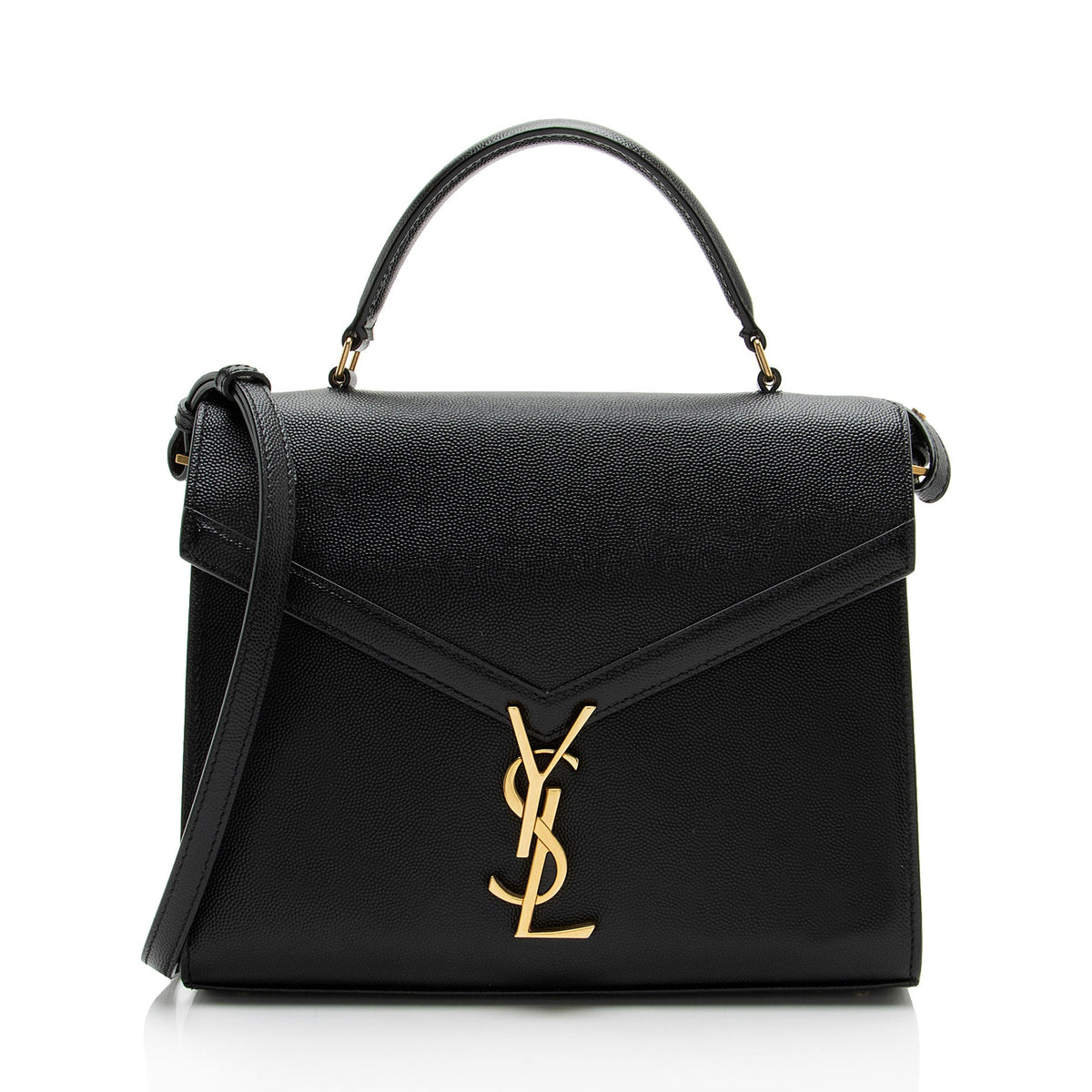 Saint Laurent Grain de Poudre Monogram Cassandra Medium Top Handle