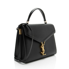 Saint Laurent Grain de Poudre Monogram Cassandra Medium Top Handle