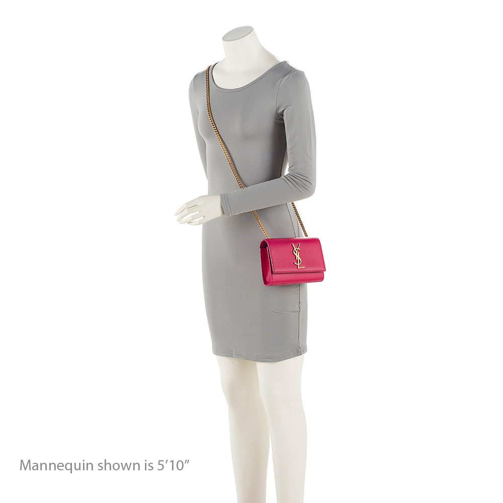 Saint Laurent Grain de Poudre Monogram Kate Small Shoulder Bag