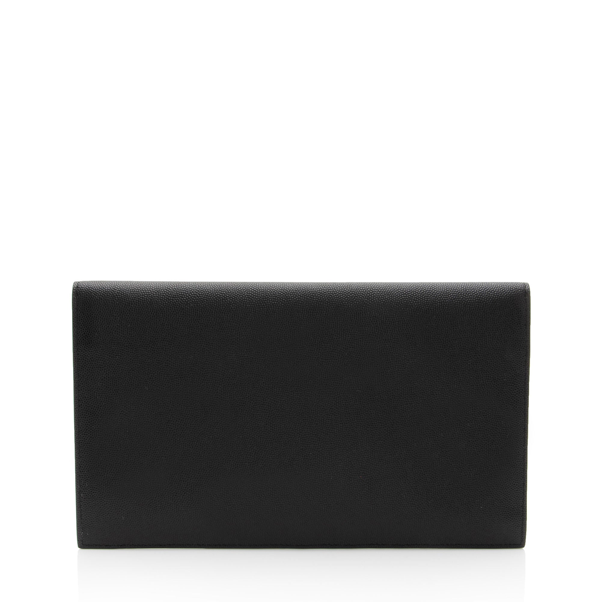 Saint Laurent Grain de Poudre Monogram Uptown Envelope Clutch