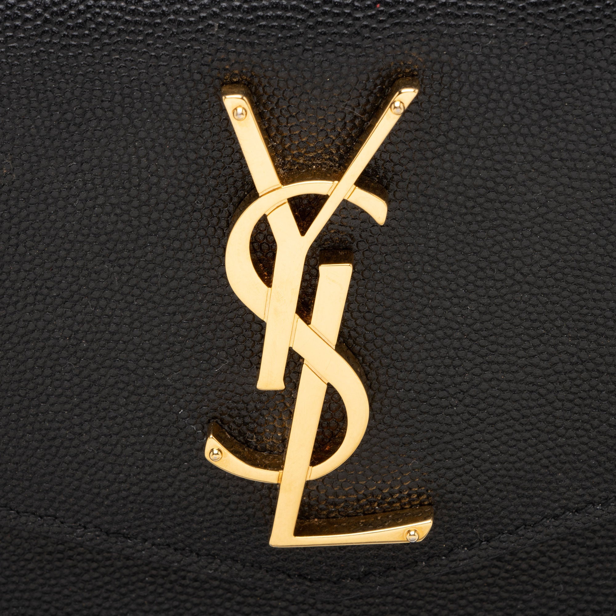 Saint Laurent Grain de Poudre Monogram Uptown Envelope Clutch