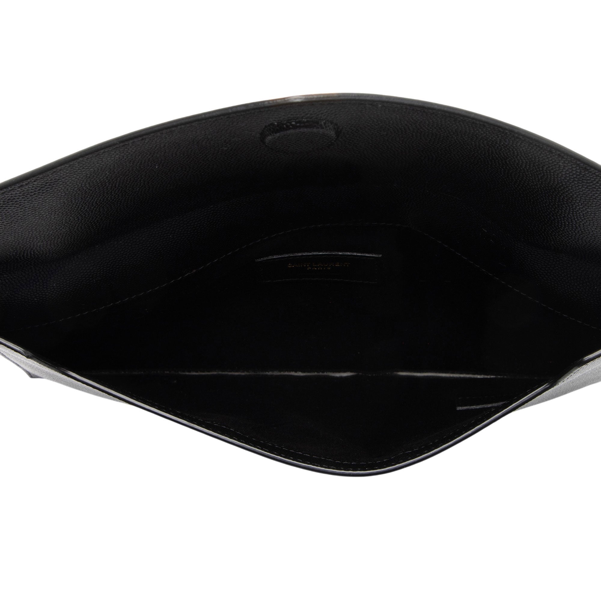 Saint Laurent Grain de Poudre Monogram Uptown Envelope Clutch