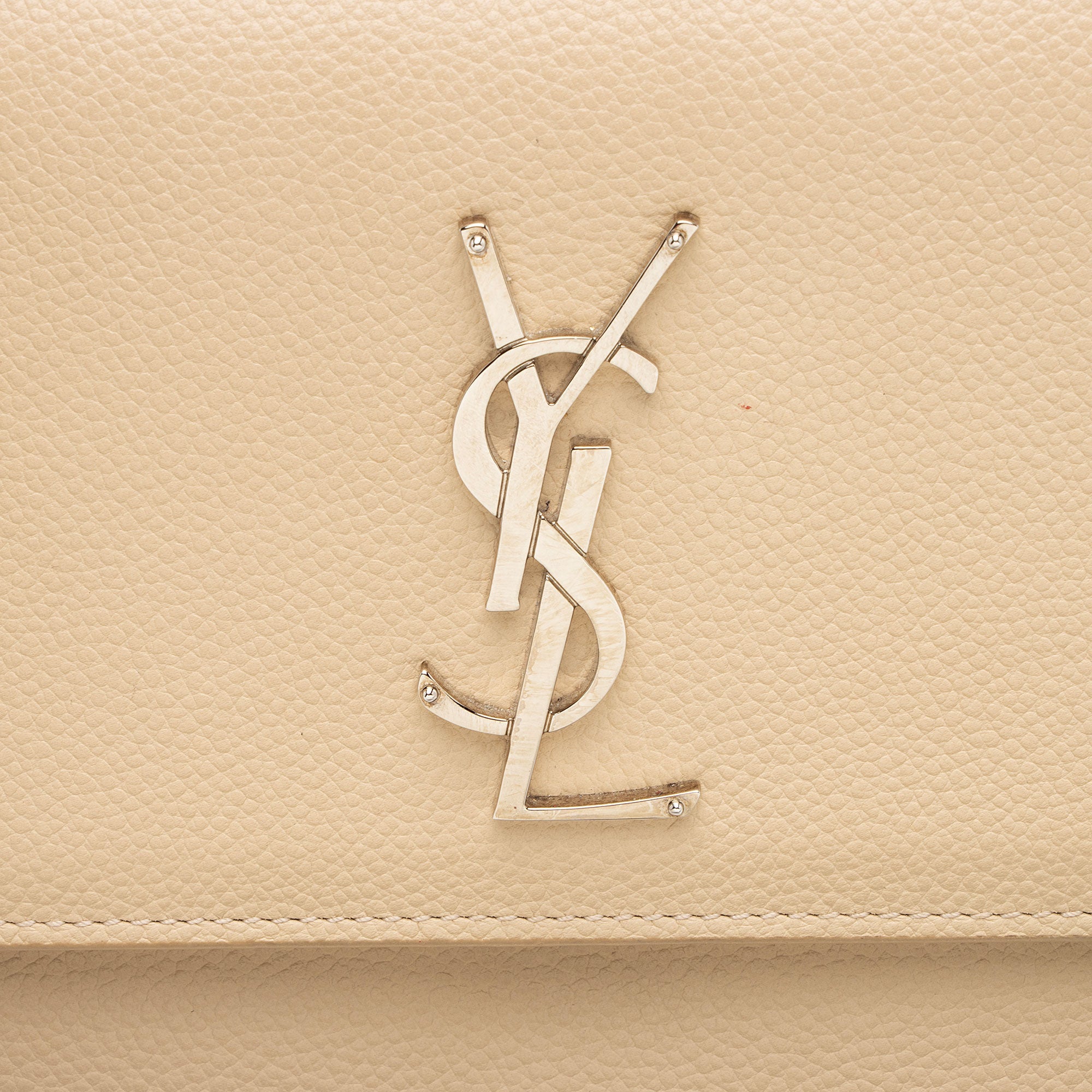 Saint Laurent Grained Calfskin Monogram Sunset Medium Shoulder Bag