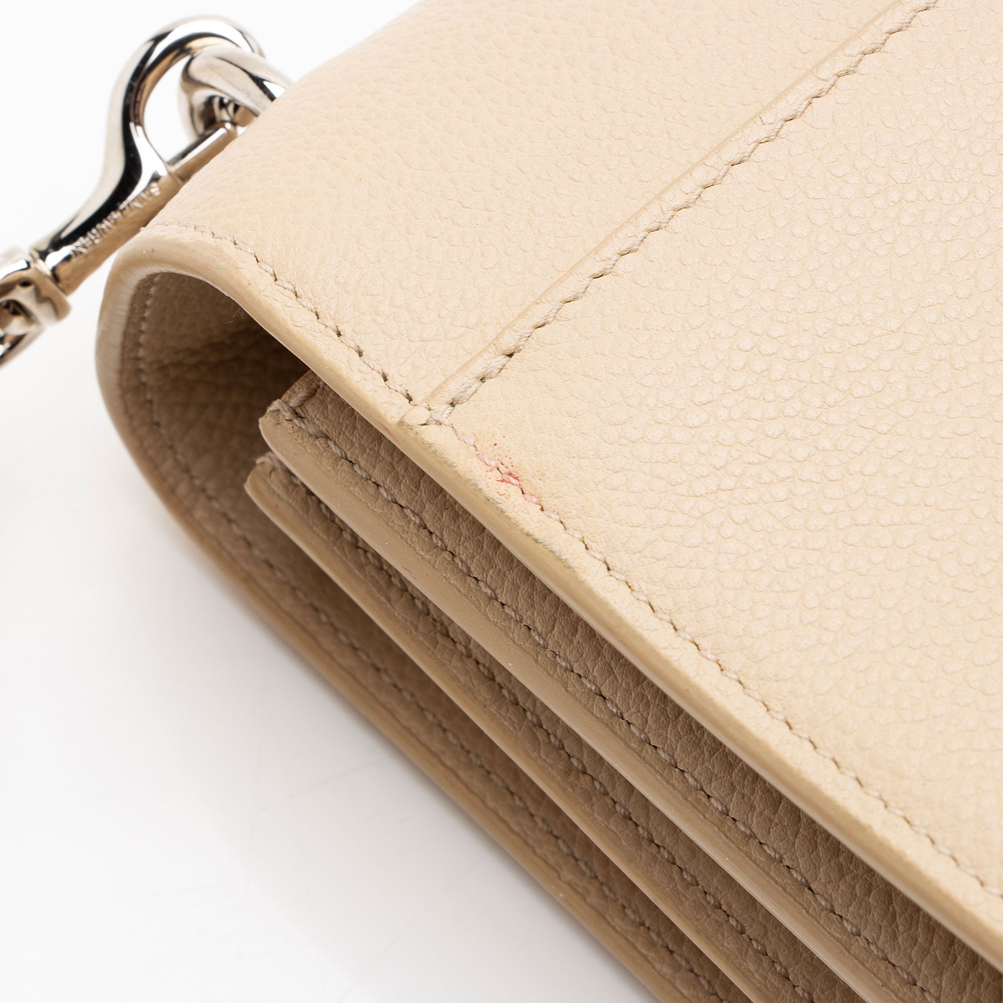 Saint Laurent Grained Calfskin Monogram Sunset Medium Shoulder Bag