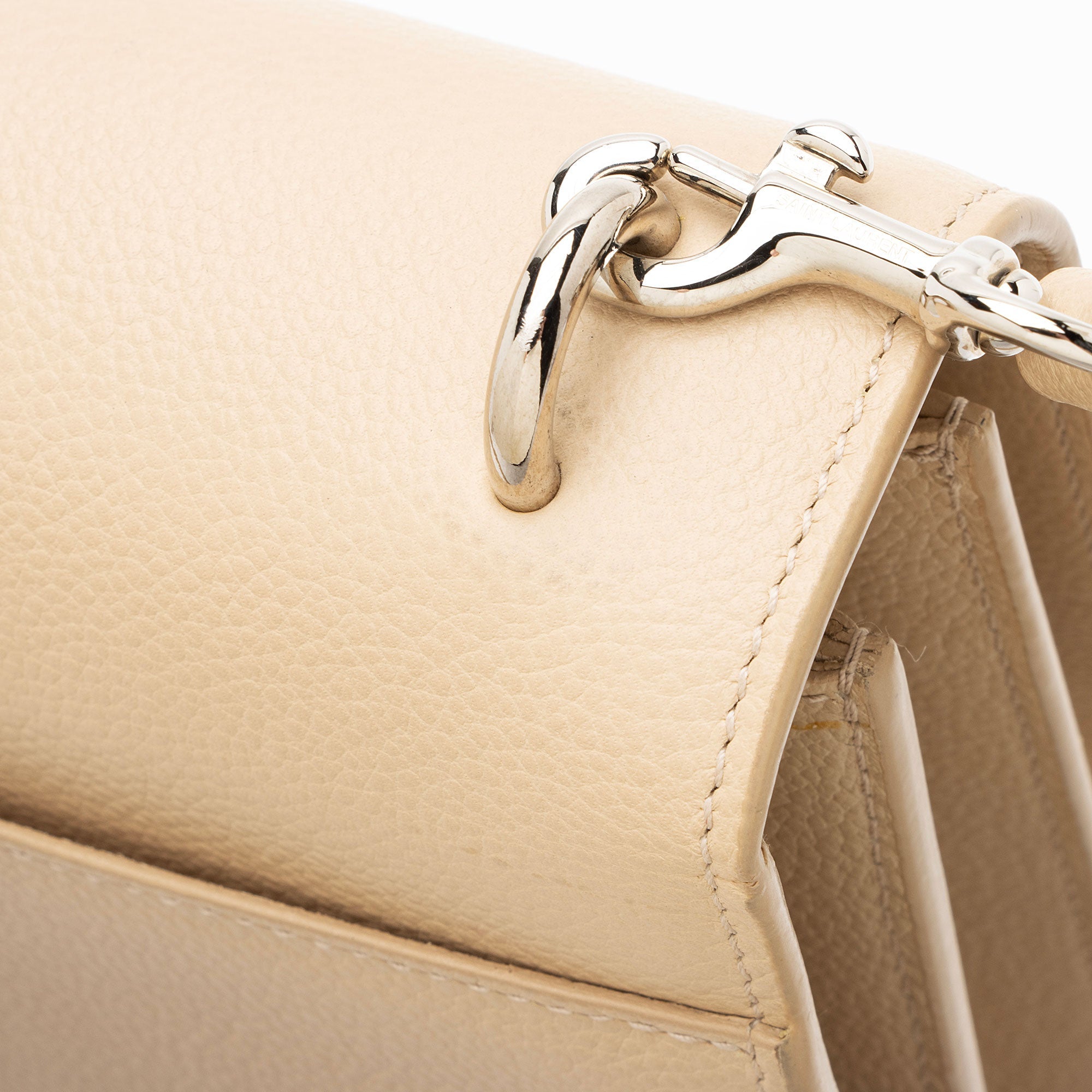 Saint Laurent Grained Calfskin Monogram Sunset Medium Shoulder Bag