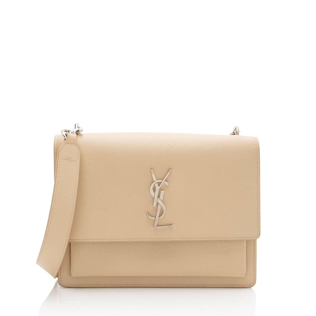 Saint Laurent Grained Calfskin Monogram Sunset Medium Shoulder Bag