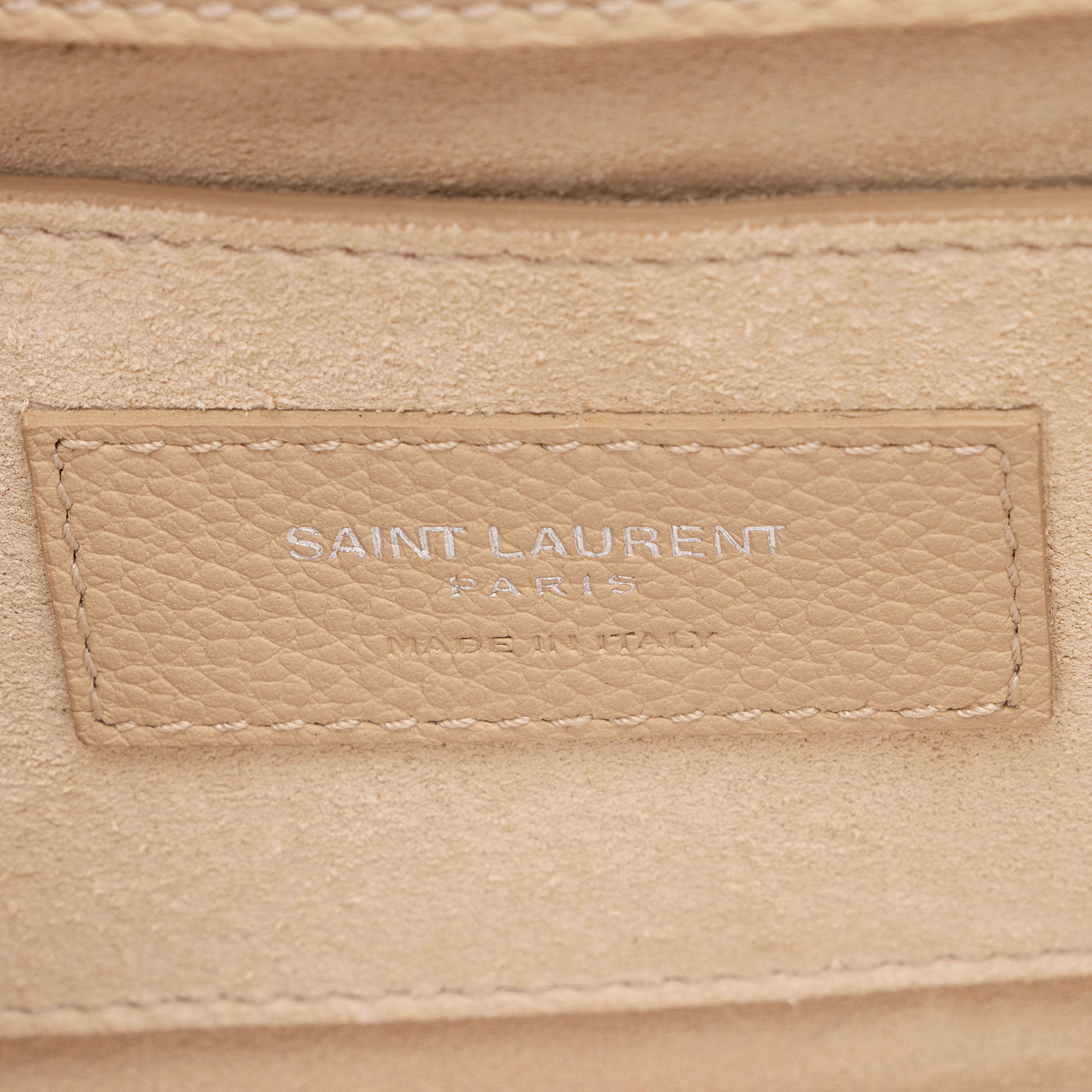Saint Laurent Grained Calfskin Monogram Sunset Medium Shoulder Bag