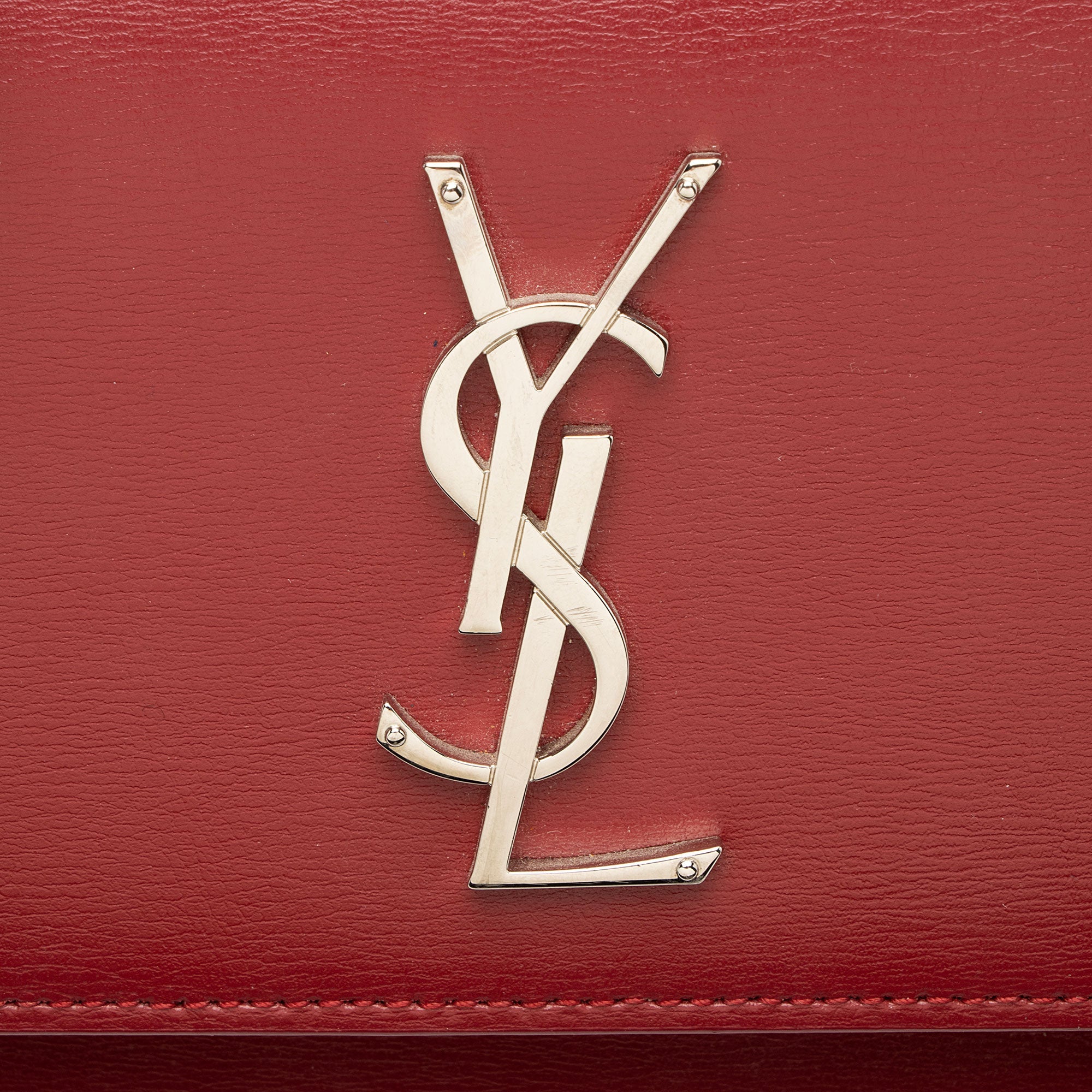 Saint Laurent Grained Calfskin Monogram Sunset Medium Shoulder Bag