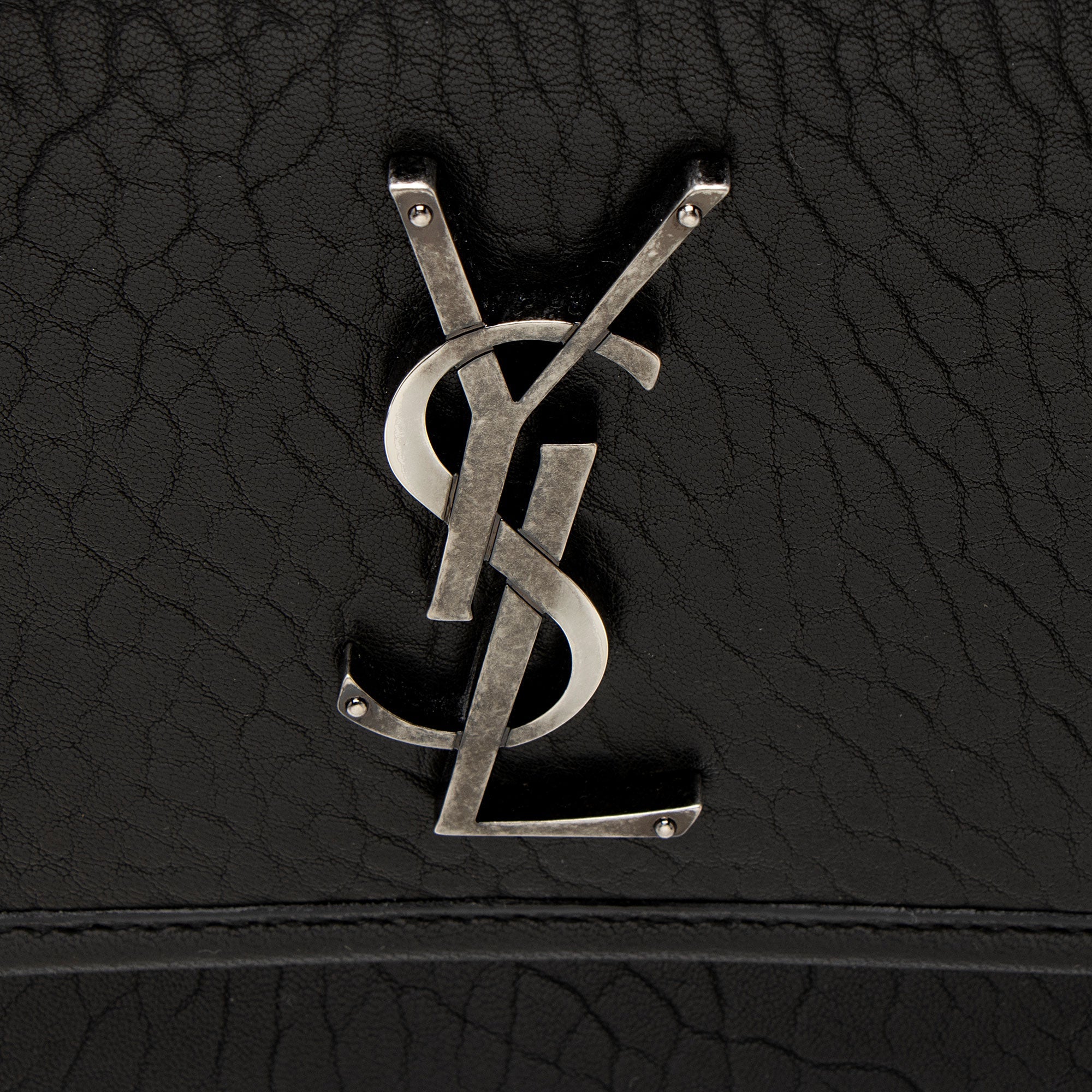 Saint Laurent Grained Lambskin Monogram Niki Large Shoulder Bag