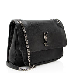Saint Laurent Grained Lambskin Monogram Niki Large Shoulder Bag