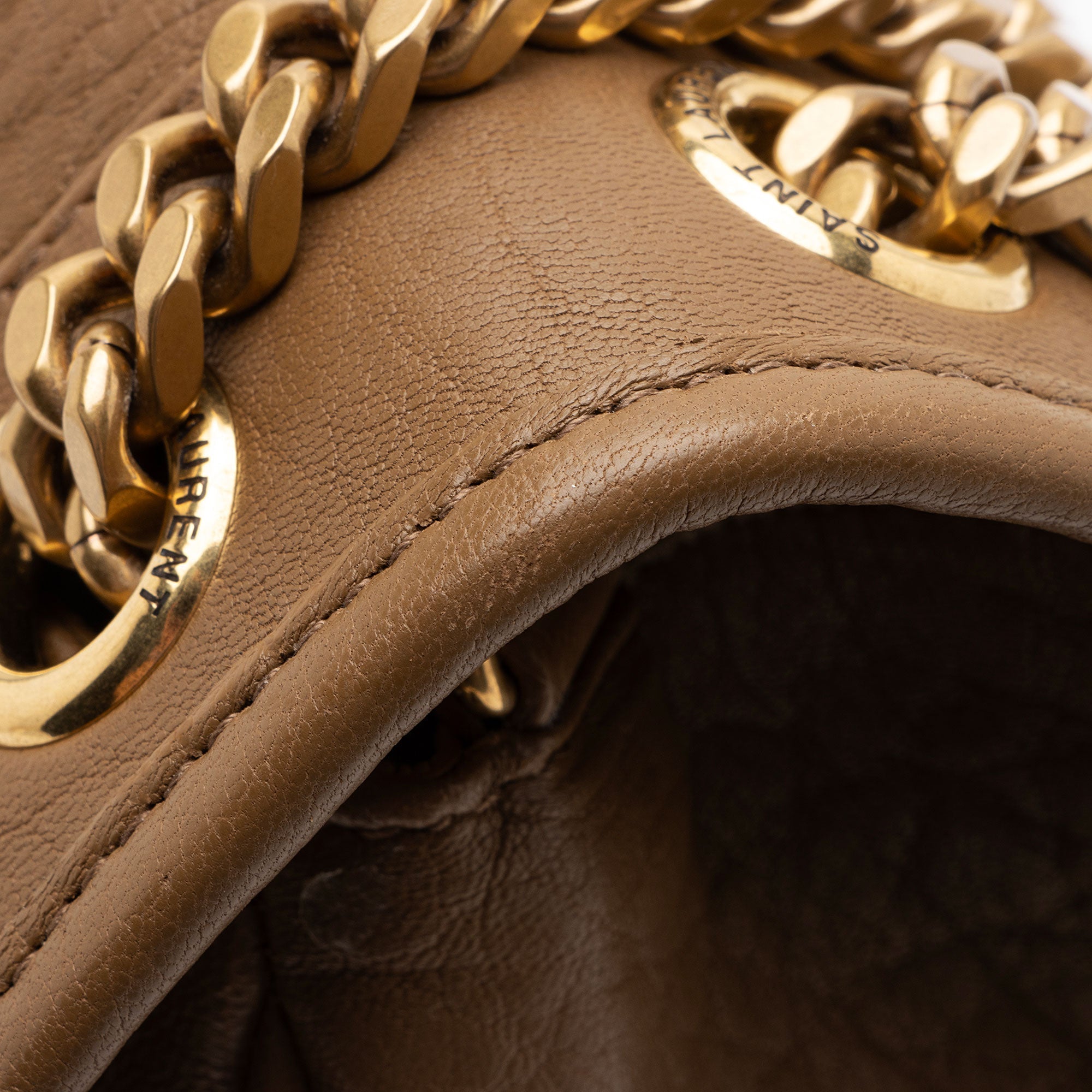 Saint Laurent Grained Lambskin Monogram Niki Large Shoulder Bag