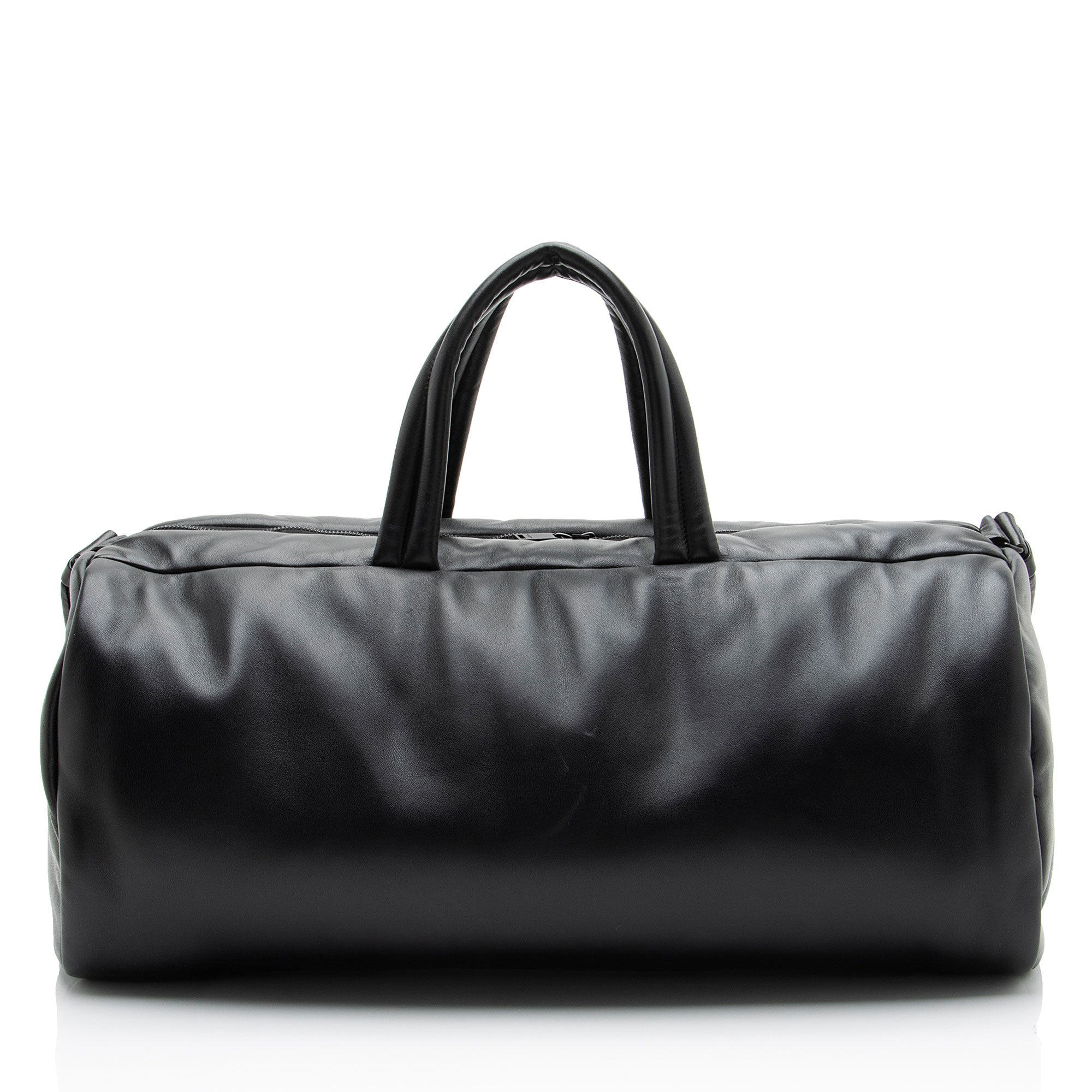 Saint Laurent Lambskin Logo Puffer Duffle