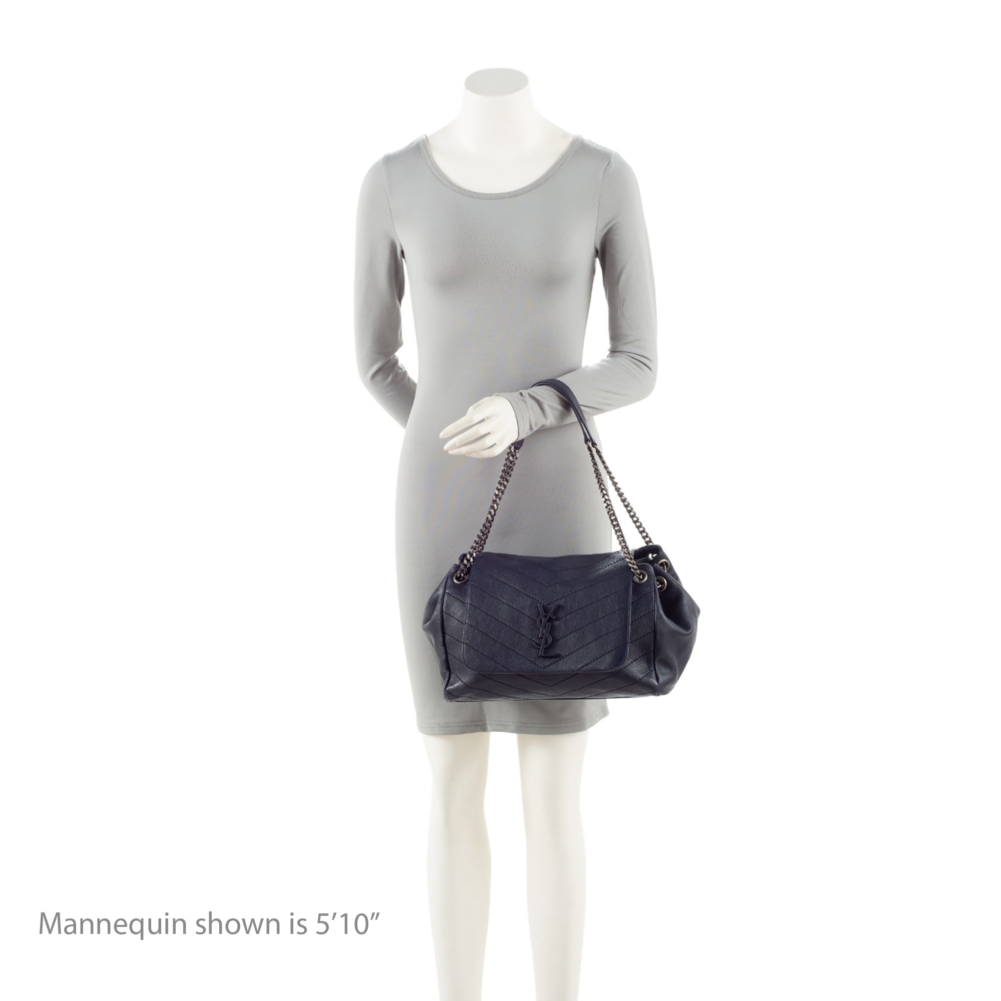 Saint Laurent Lambskin Monogram Nolita Medium Flap Bag