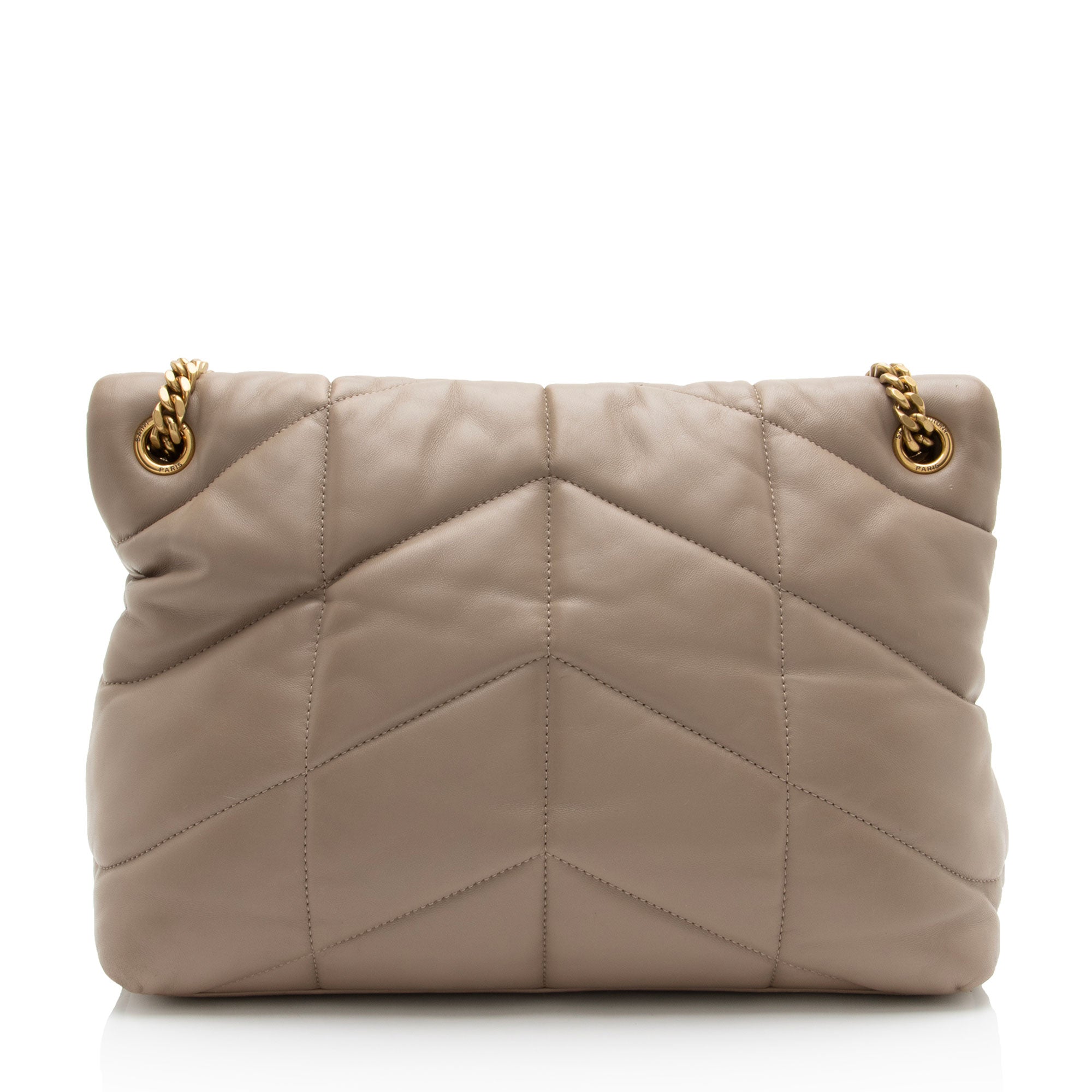 Saint Laurent Lambskin Monogram Puffer LouLou Medium Shoulder Bag