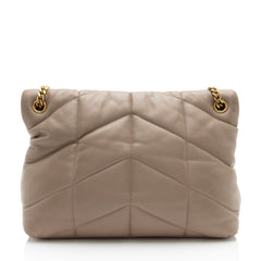 Saint Laurent Lambskin Monogram Puffer LouLou Medium Shoulder Bag