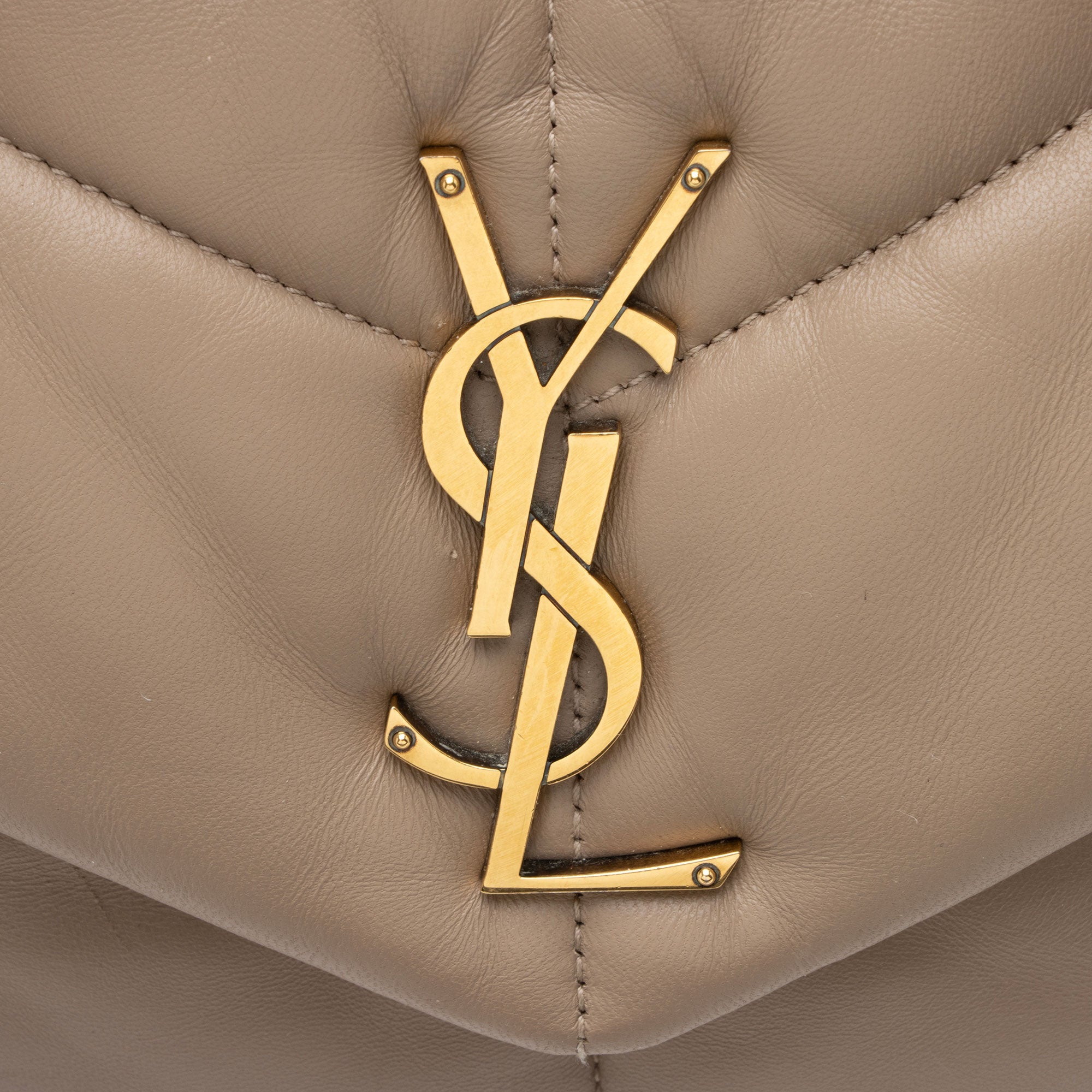 Saint Laurent Lambskin Monogram Puffer LouLou Medium Shoulder Bag