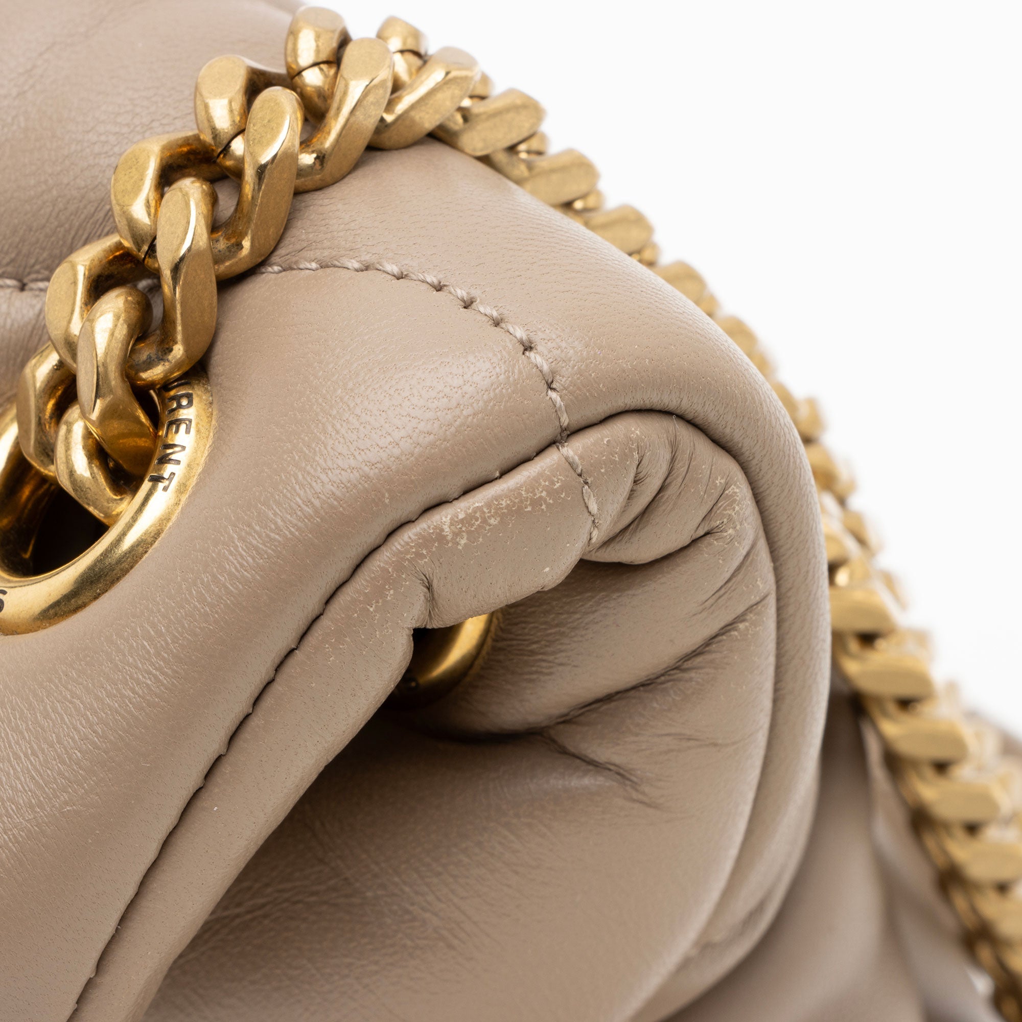 Saint Laurent Lambskin Monogram Puffer LouLou Medium Shoulder Bag