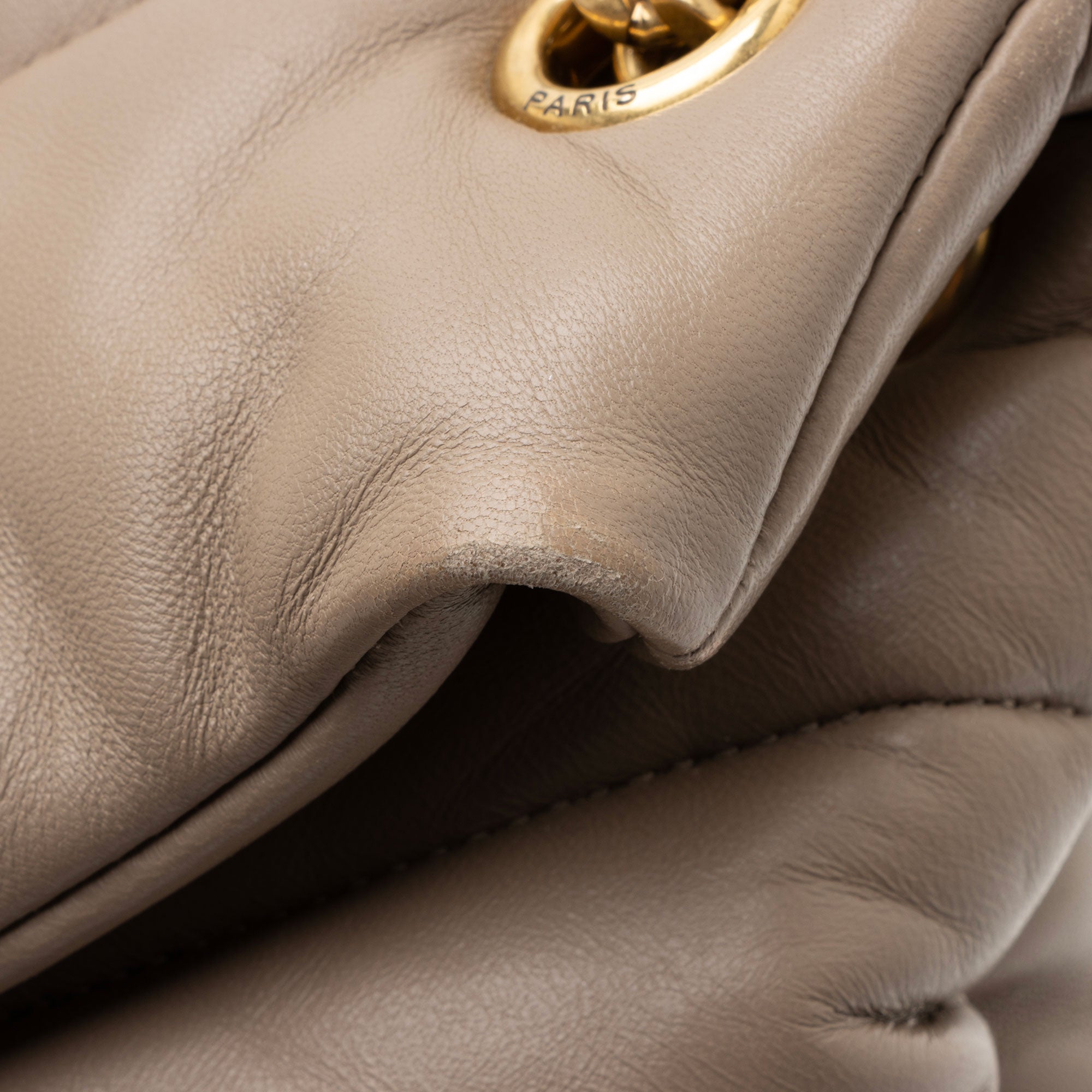 Saint Laurent Lambskin Monogram Puffer LouLou Medium Shoulder Bag
