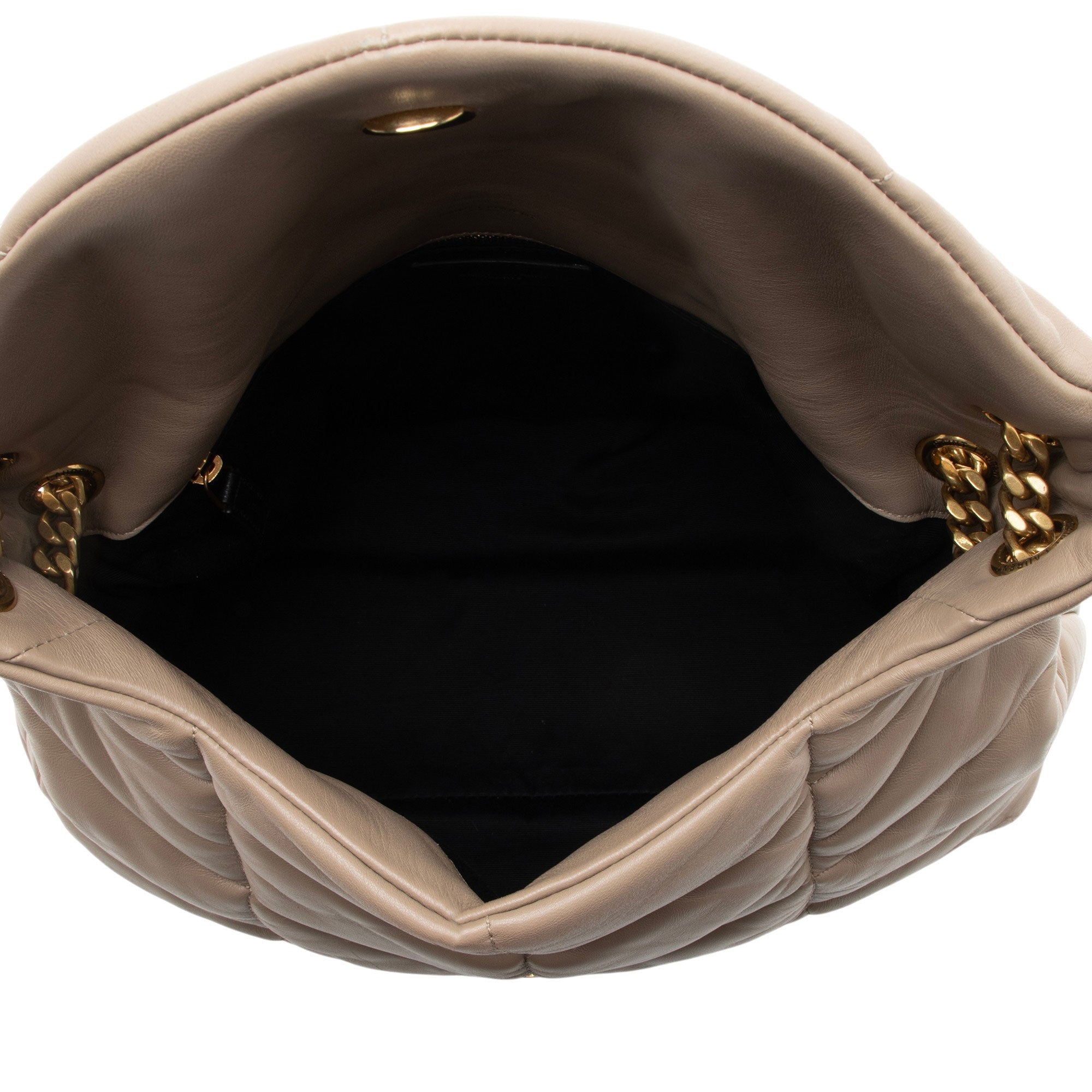 Saint Laurent Lambskin Monogram Puffer LouLou Medium Shoulder Bag