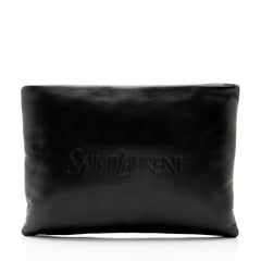 Saint Laurent Lambskin Puffy Pouch