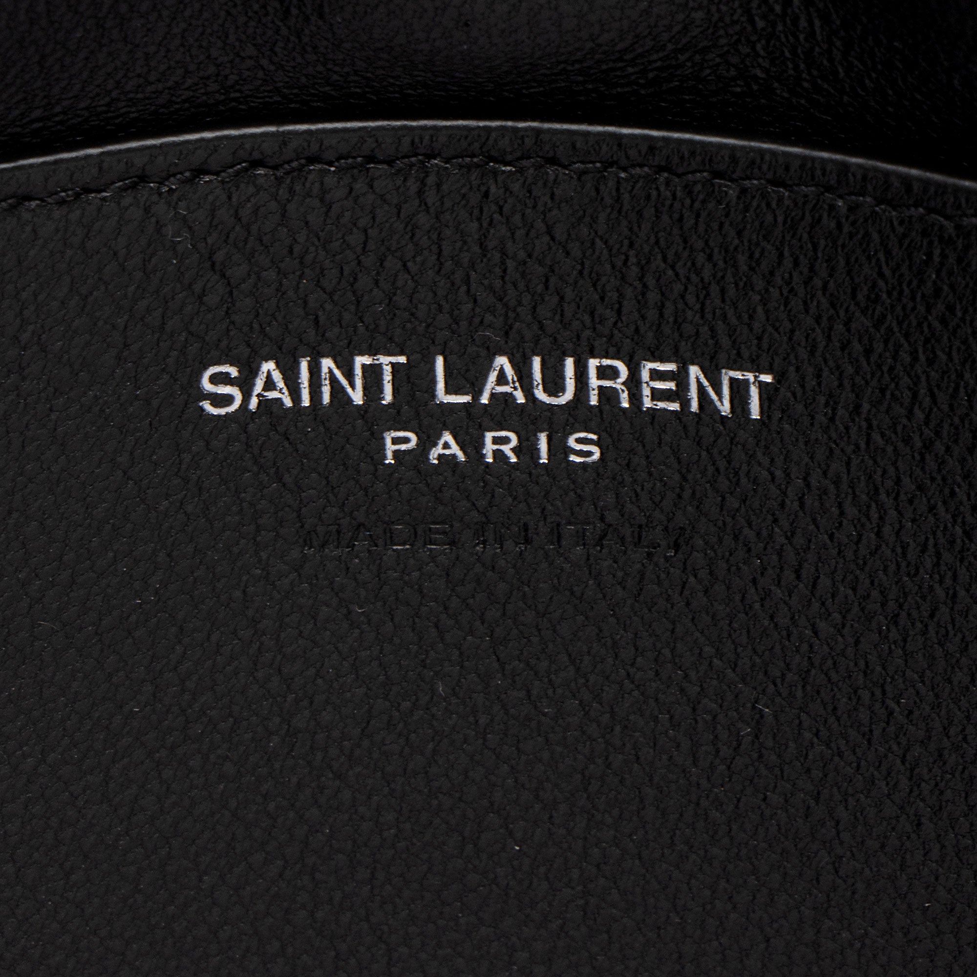 Saint Laurent Lambskin Puffy Pouch