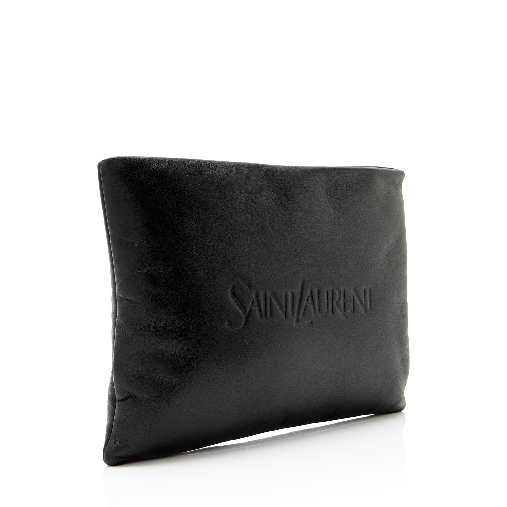 Saint Laurent Lambskin Puffy Pouch